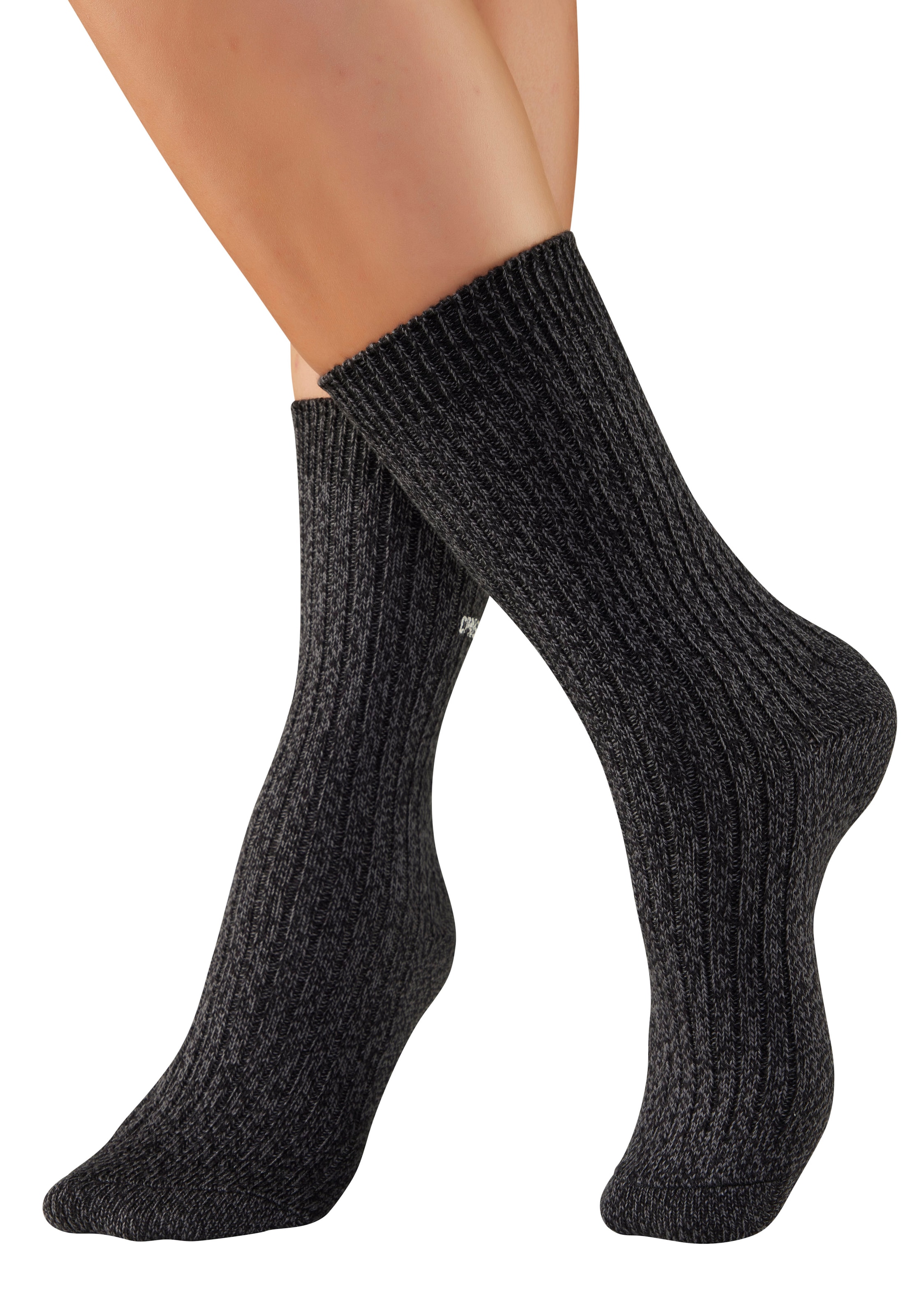 Copenhagen Studios Basicsocken 1 Paar tlg. gerippt mit Logo Stickerei