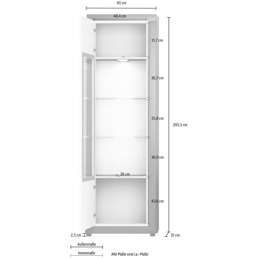 INOSIGN Vitrine »Magnus«, Höhe 205 cm