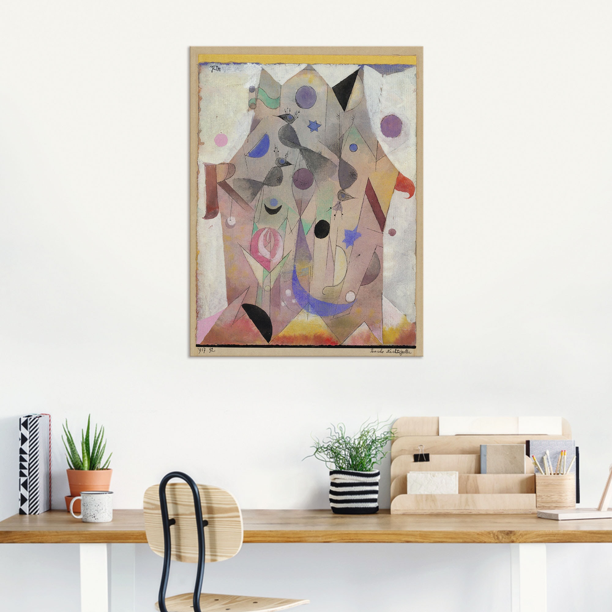 Artland Alu-Dibond-Druck »Persische Nachtigallen. 1917« Muster 1 Stk. tlg. für Innen- und Außenbereich geeignet, Outdoorbild