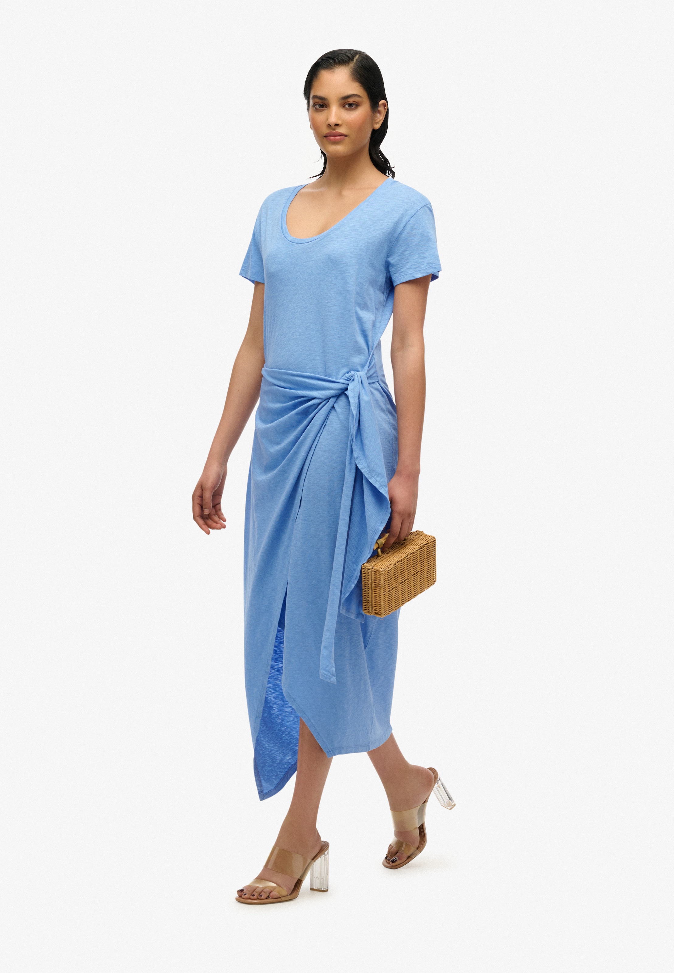 Superdry Jerseykleid »SLUB MIDI WRAP DRESS«