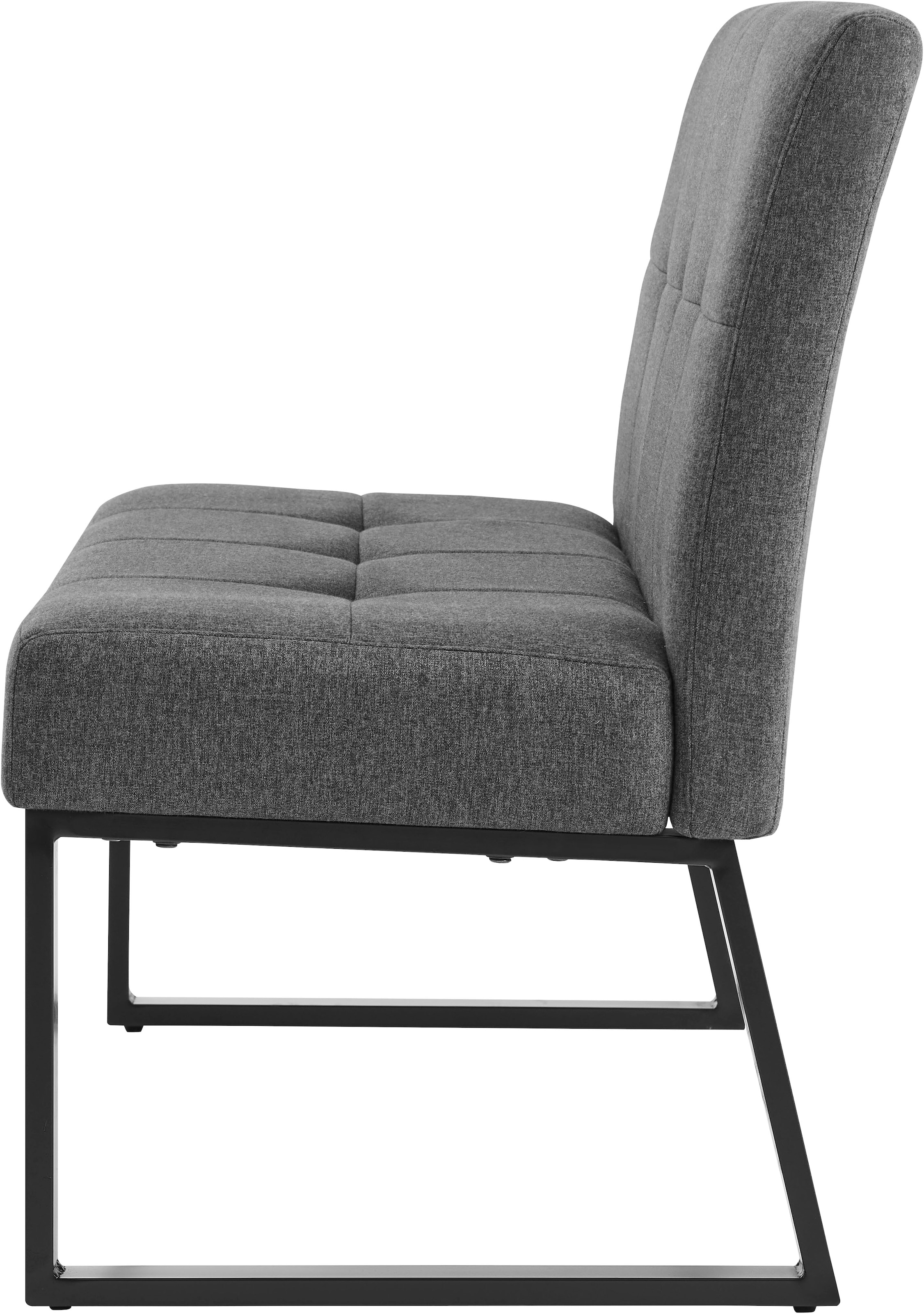 OTTO home Bank »Geranie« Strukturstoff Bezug, schwarzes Metallgestell, Breite 121 cm