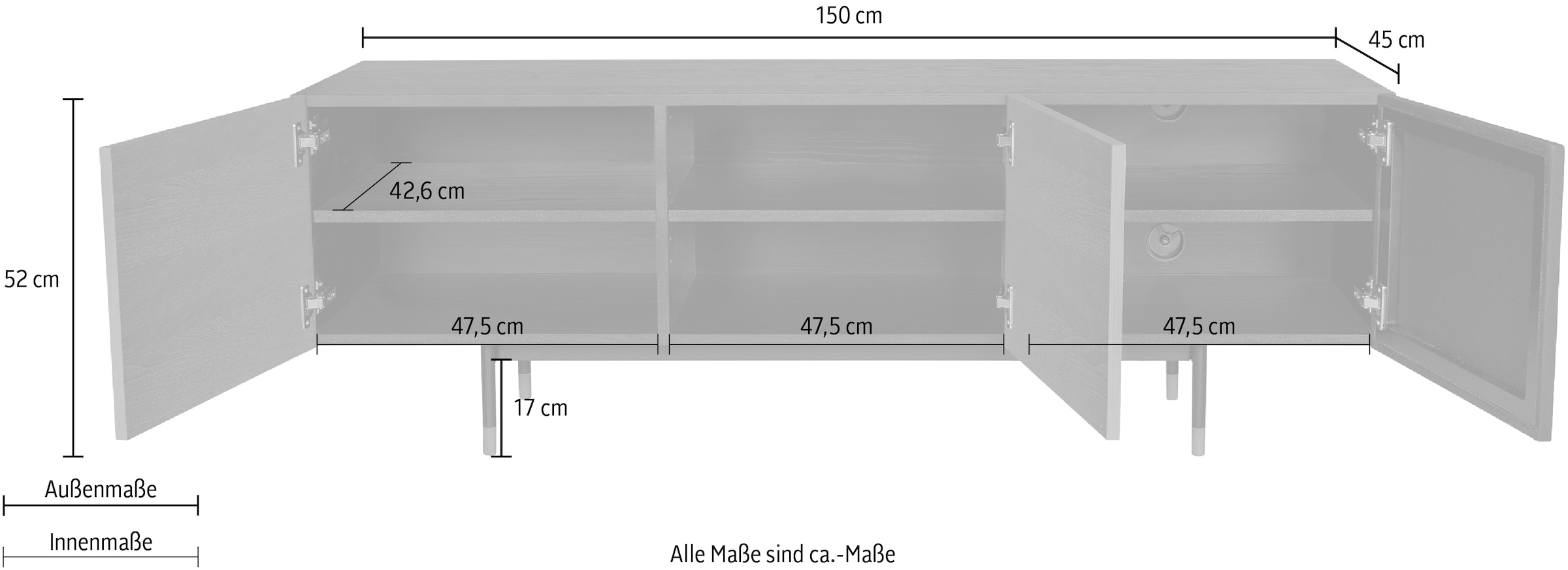 Woodman Kommode, Holzfurnier aus Walnussbaum, Skandinavisches Design