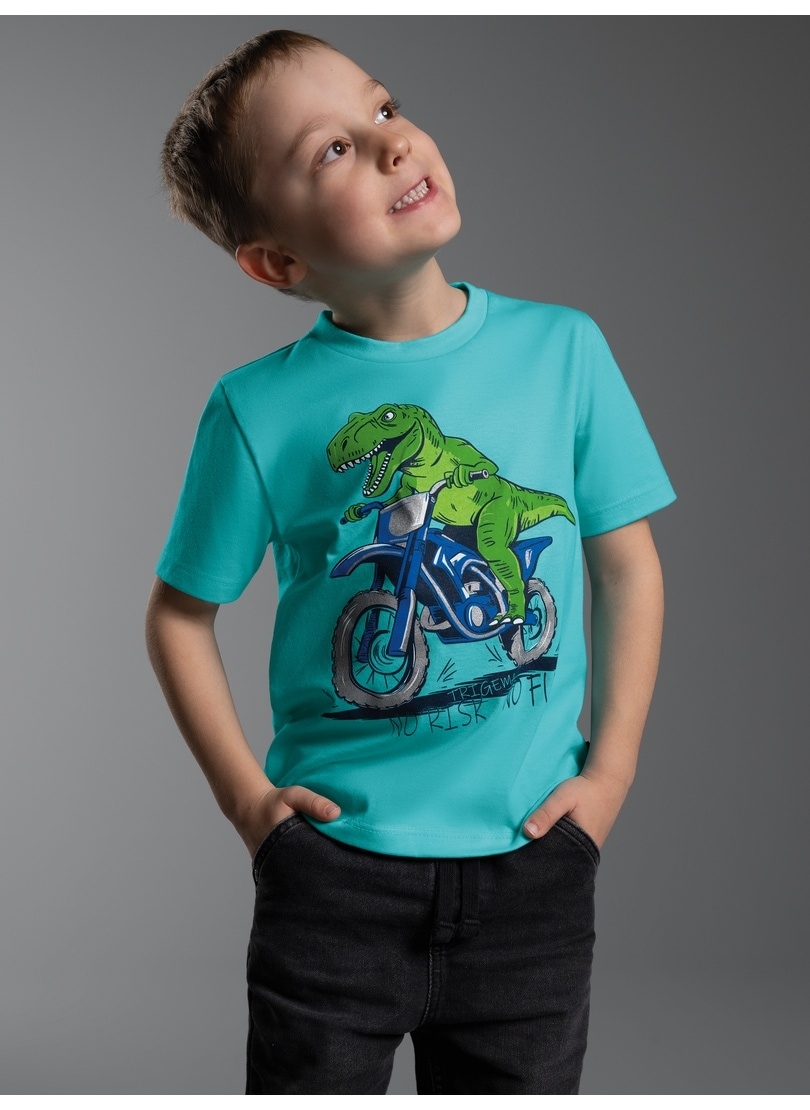 Trigema T-Shirt »TRIGEMA T Shirt mit Dino Motiv "No Risk No Fun"« 1