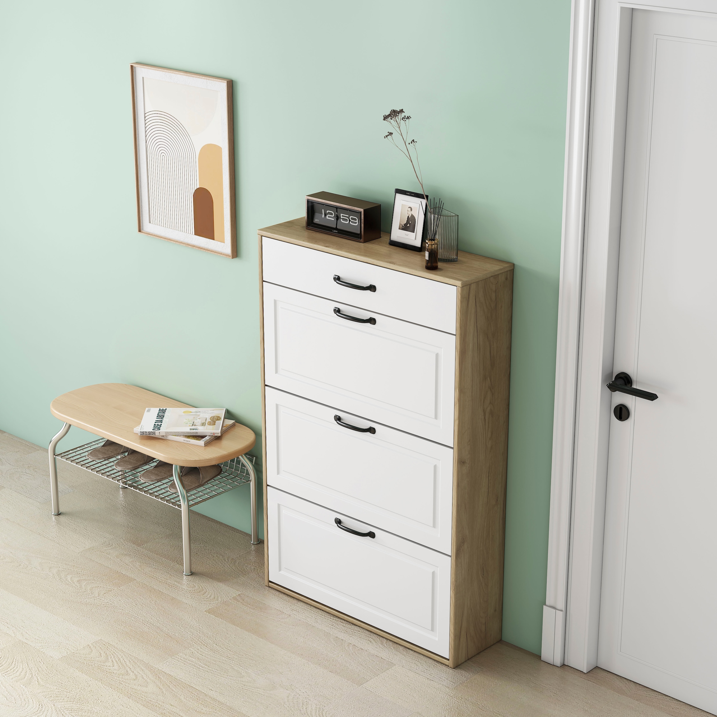 OTTO home Schuhschrank »Aridas« matte Front, pflegeleichte Oberfläche, Breite 80 cm