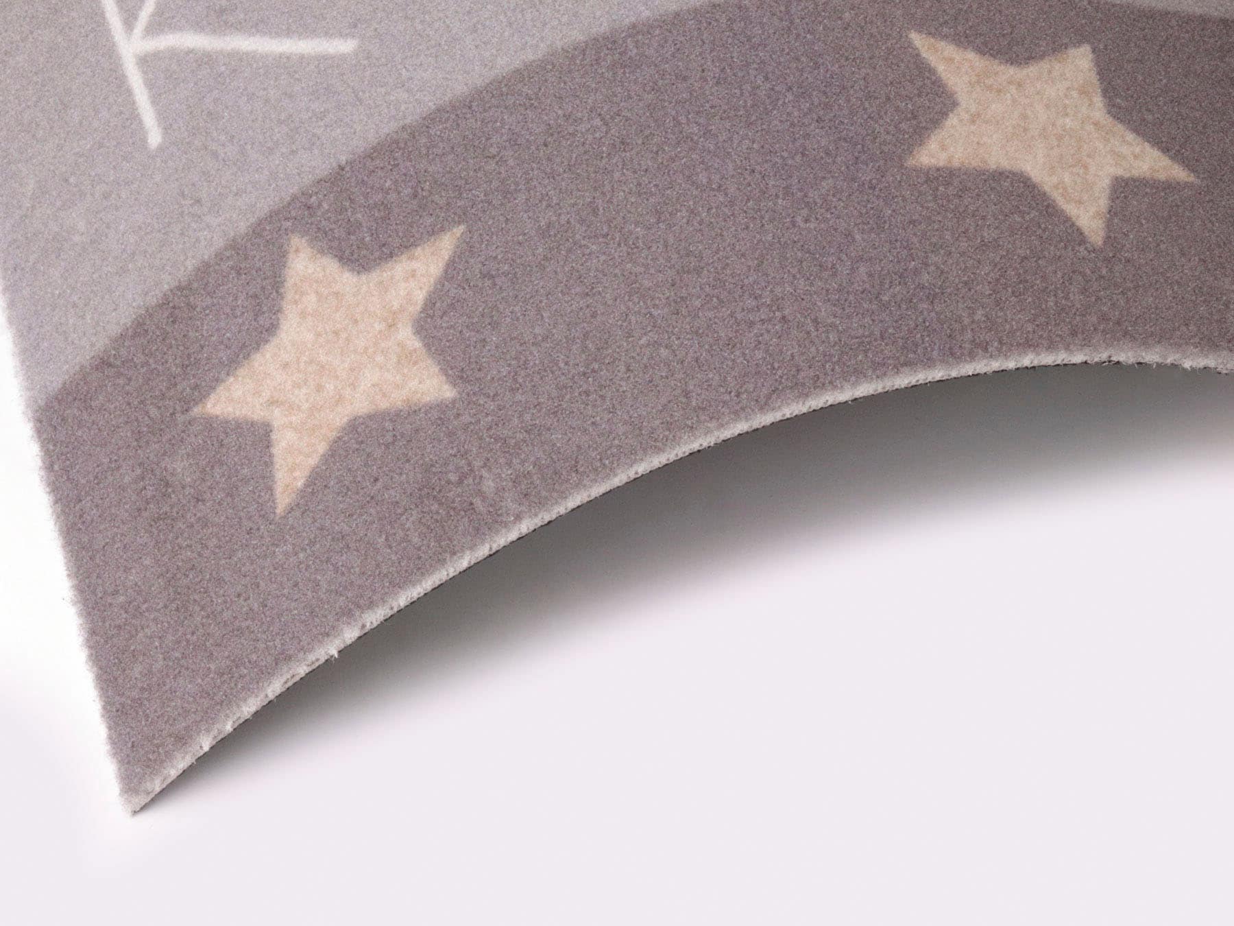 Primaflor-Ideen in Textil Küchenläufer »KITCHEN STAR, Made in Belgium«, rechteckig, 5 mm Höhe, mit Schriftzug & Motiv Sterne, rutschhemmend, waschbar, Küche