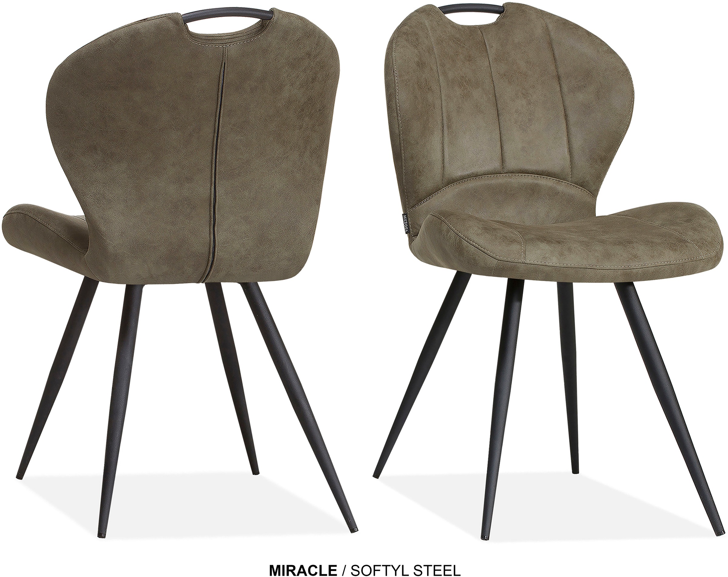 Omg Design Esszimmerstuhl »Miracle« (Set) 2 Stk.Esszimmerstuhl, pflegeleichter Bezug, Größe B/H/T: 54 cm x 88 cm x 63,5 cm