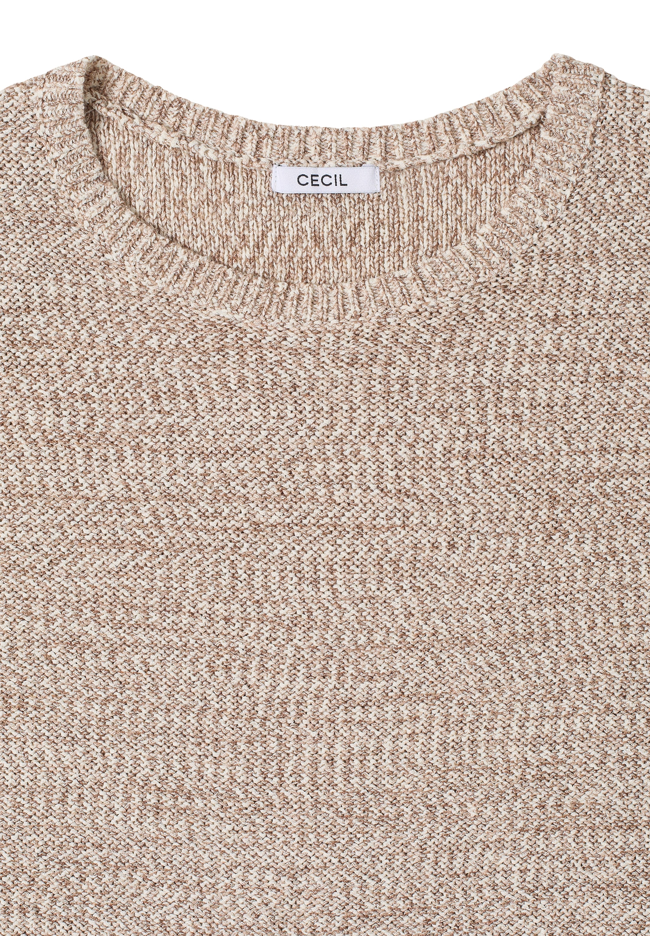 Cecil Strickpullover meliert, mit Rundhals