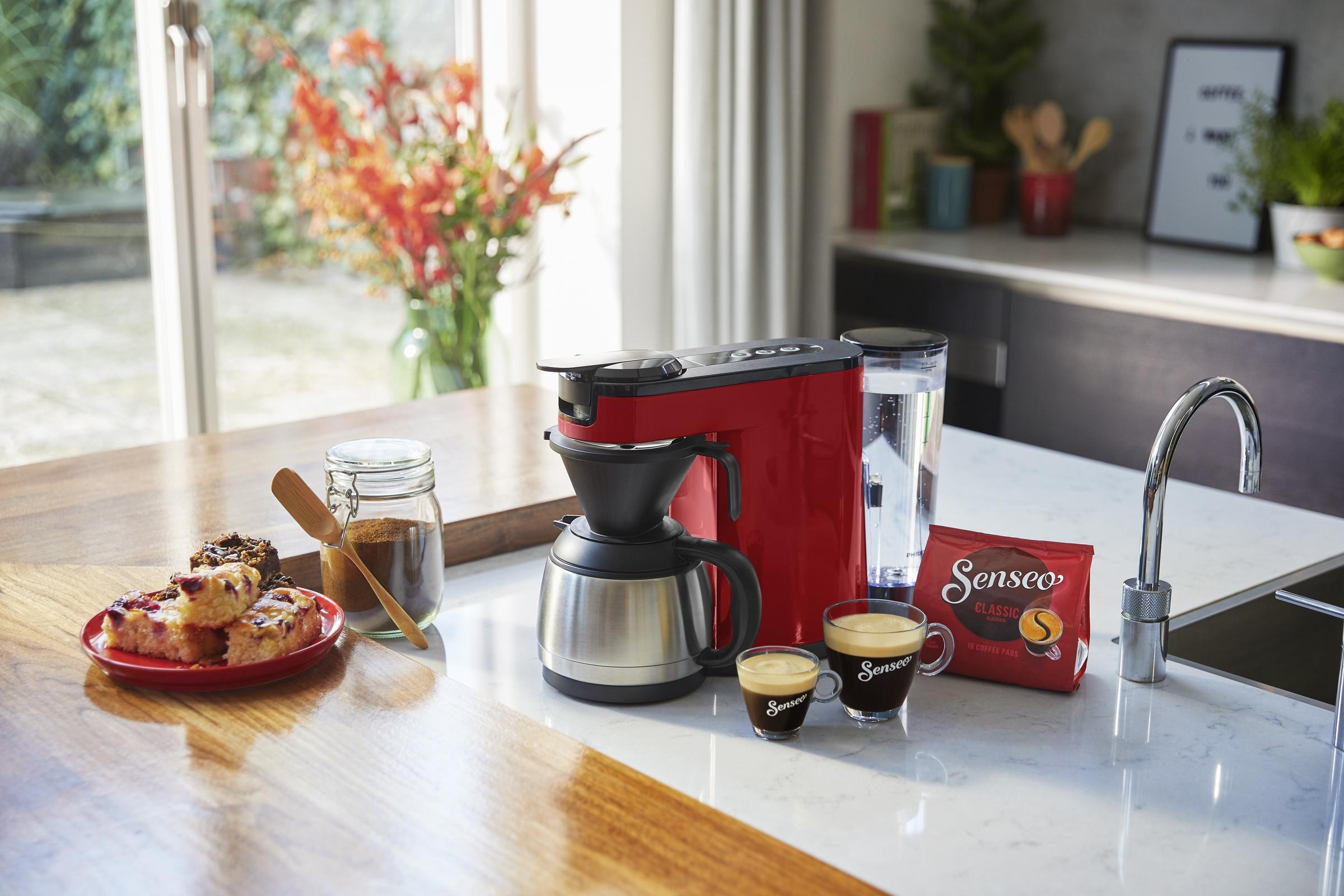 Philips Senseo Kaffeepadmaschine »SENSEO® Switch HD6592/80«, 1 l Kaffeekanne,  Papierfilter, Kaffeepaddose im Wert von 9,90 € UVP jetzt bestellen bei OTTO