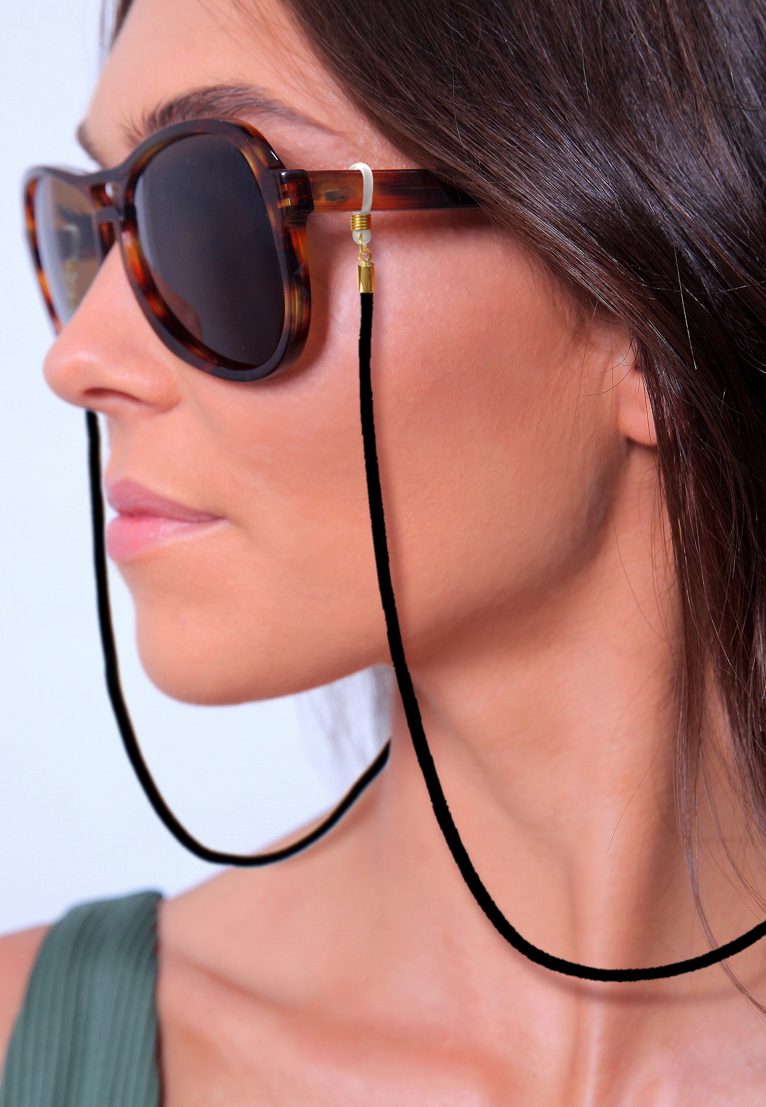 Elli Schmuckset »Schmuckzubehör Brillen-Kette Synthetisches Leder 925 Silber«