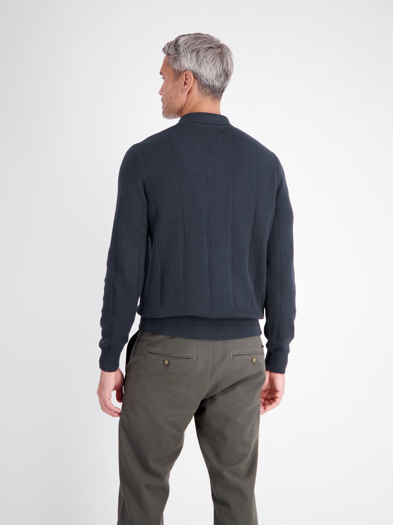 LERROS Langarm-Poloshirt »Elegantes Langarmpolo mit raffinierten Vertikalstreifen«