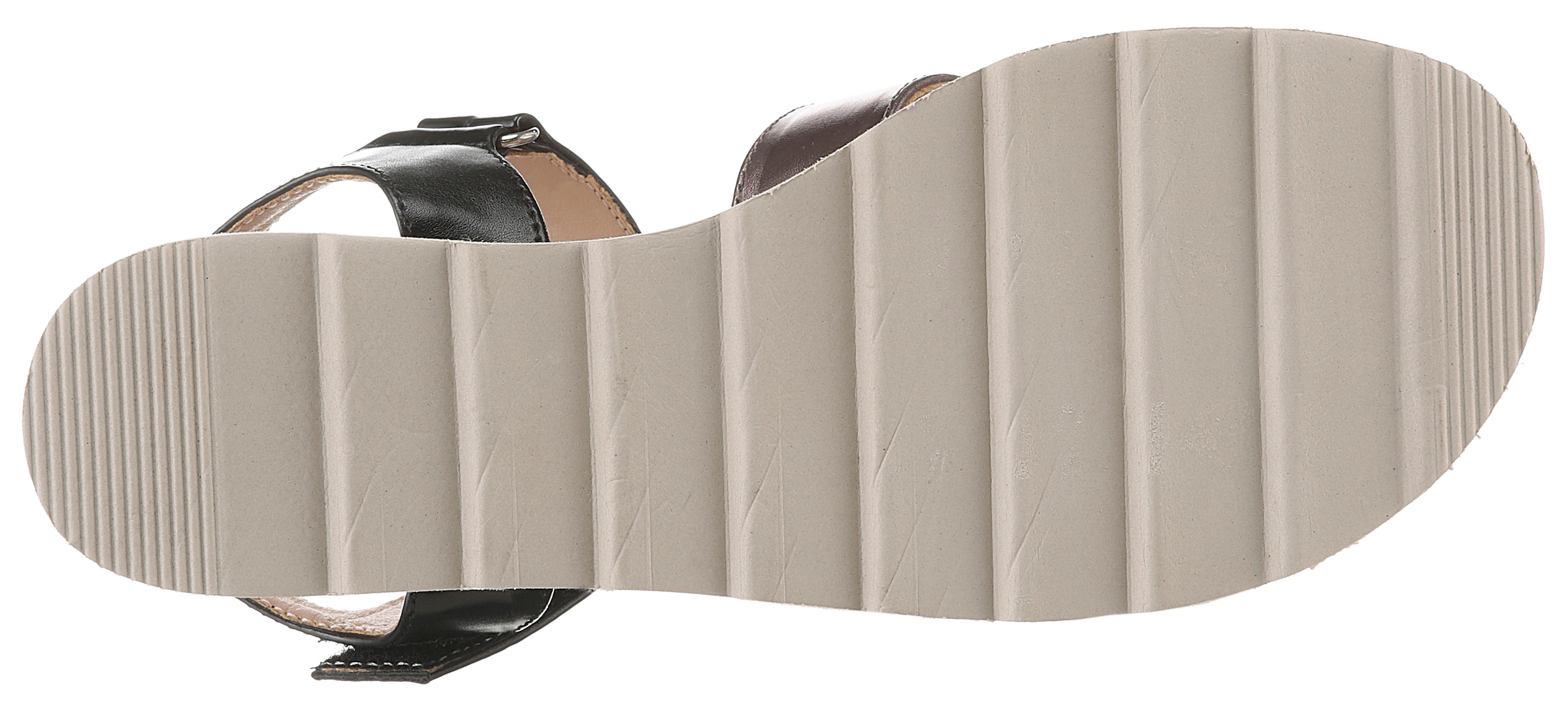 Aniston SHOES Keilsandalette, Sandale, Sommerschuh, Klettschuh, Metallic-Optik - NEUE KOLLEKTION
