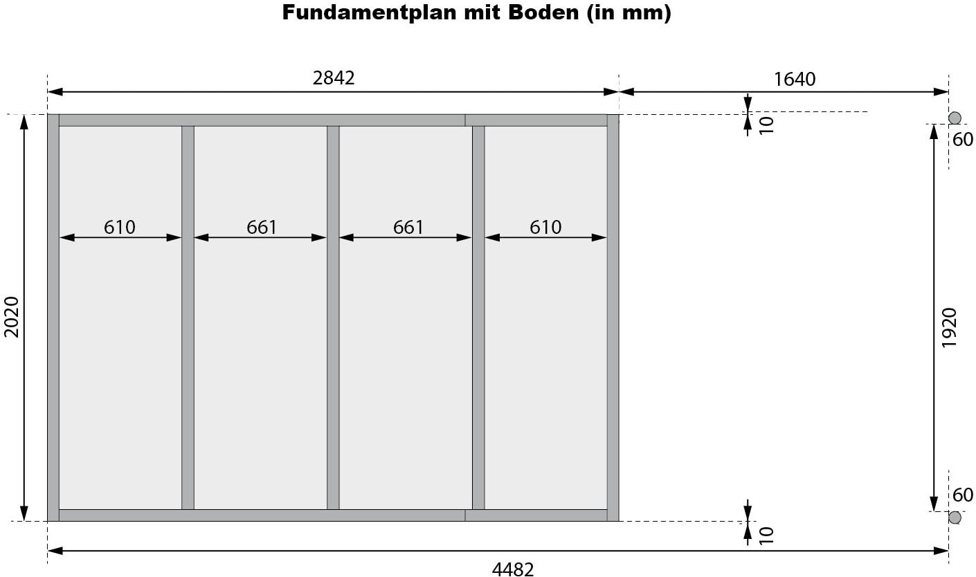 Karibu Gerätehaus »Titanium 3 SET mit Anbaudach«