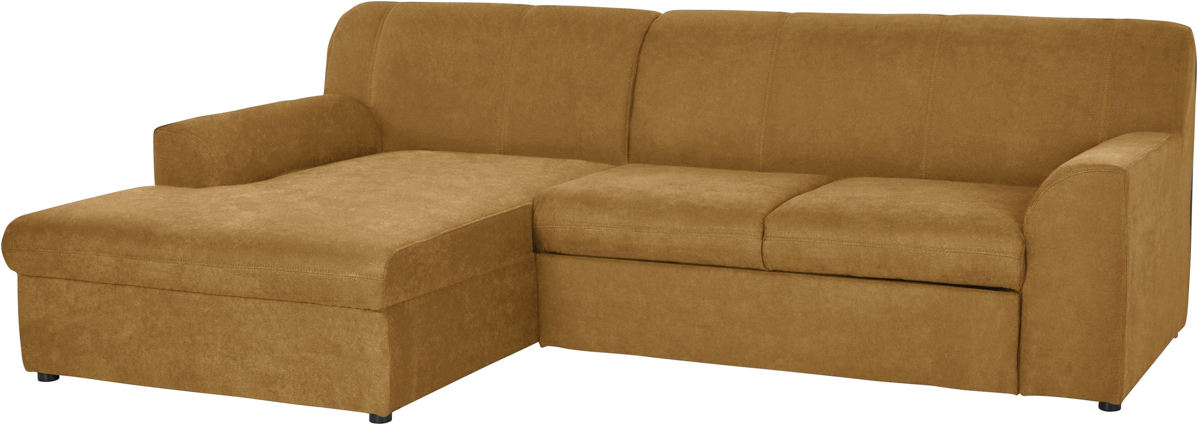 DOMO collection Ecksofa »Topper, elegant und zeitlos, kompaktes Stellmaß 245/155cm, L-Form«, mit Recamiere, wahlweise mit Schlaffunktion