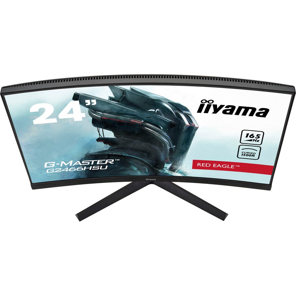 Iiyama Curved-Gaming-Monitor »G-MASTER G2466HSU-B1«, 60 cm/24 Zoll, 1920 x 1080 px, Full HD, 1 ms Reaktionszeit, 165 Hz