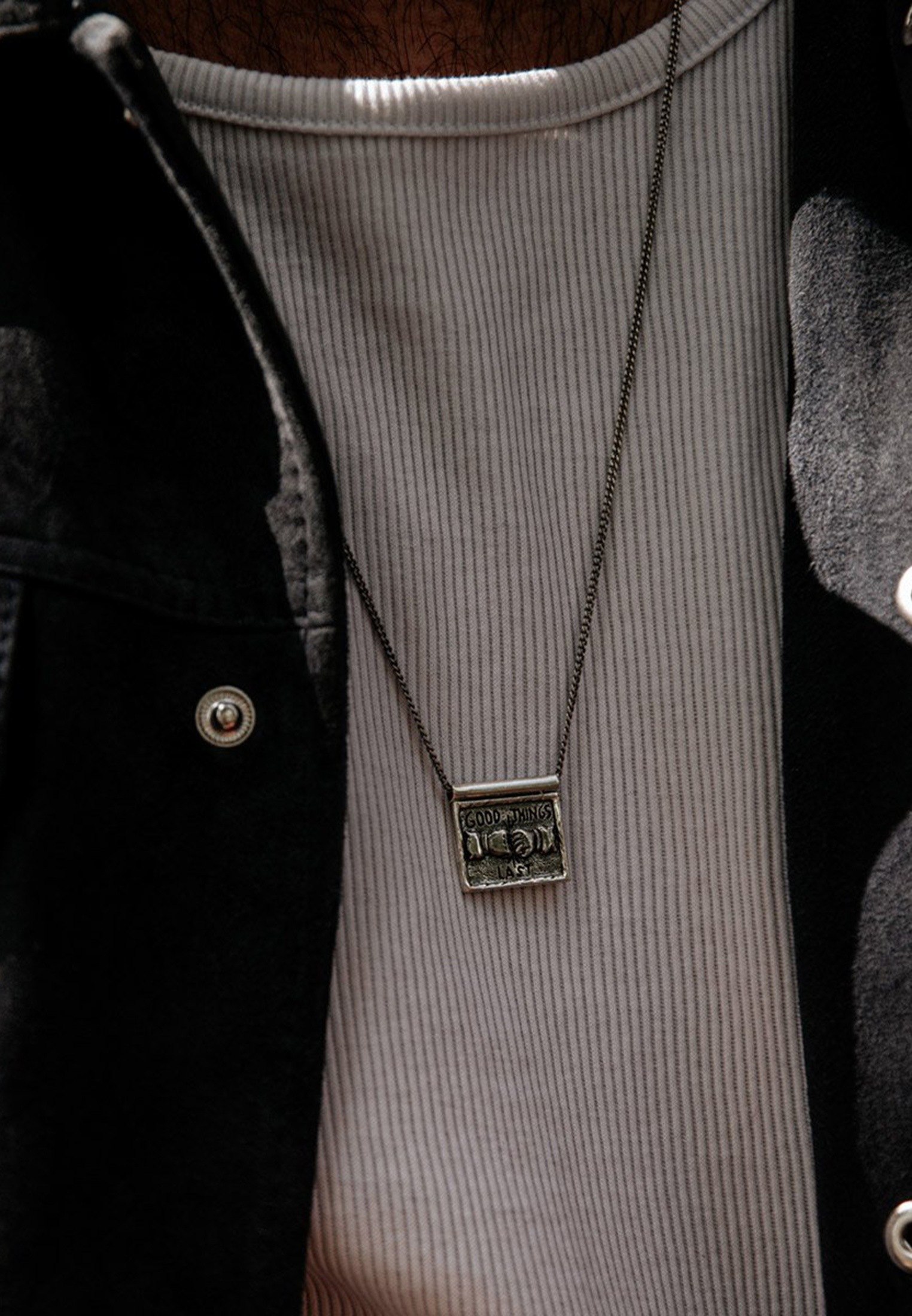 HAZE & GLORY Kette mit Anhänger »Halskette Anhänger Fauststoss - Good Things 925 Silber«
