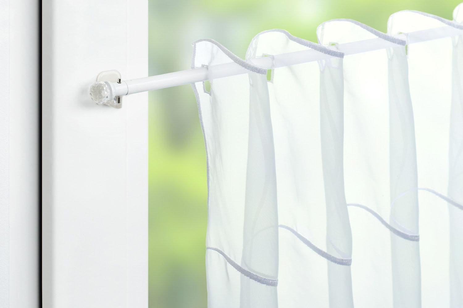 Good Life Vitragenstange »Crystal« Ø 10 mm 1 läufig-läufig ausziehbar