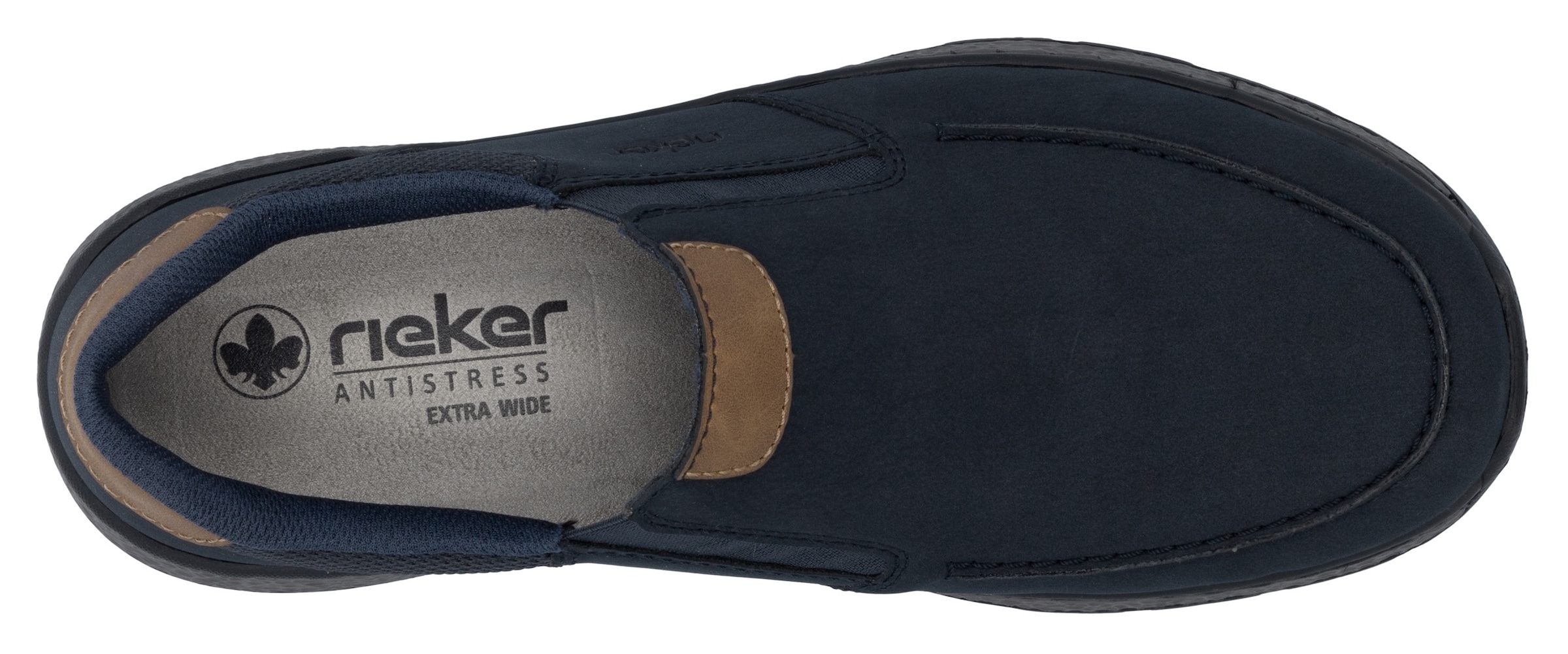 Rieker Slipper, mit kontrastfarbenen Besätzen, bequeme Form