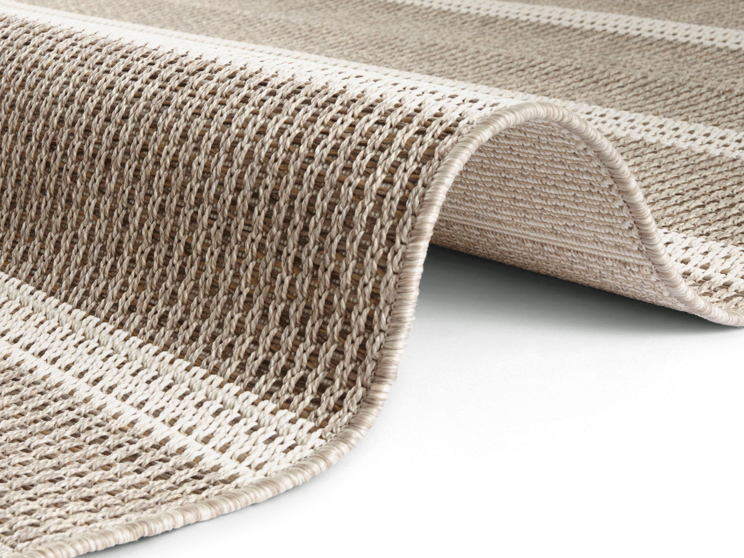 ELLE DECORATION Teppich »Laon«, rechteckig, 8 mm Höhe, In-& Outdoor, Flachgewebe, Wetterfest, Balkon, Garten, Handmade-Look