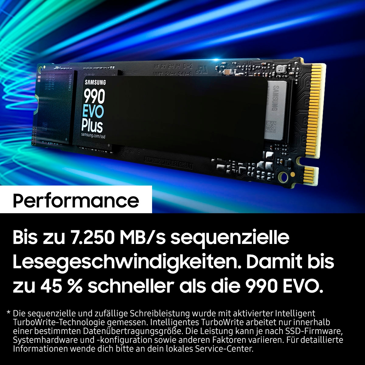 Samsung interne SSD »NVMe2.0 SSD 990 EvoPlus« 4 TB Anschluss PCI Express 4.0