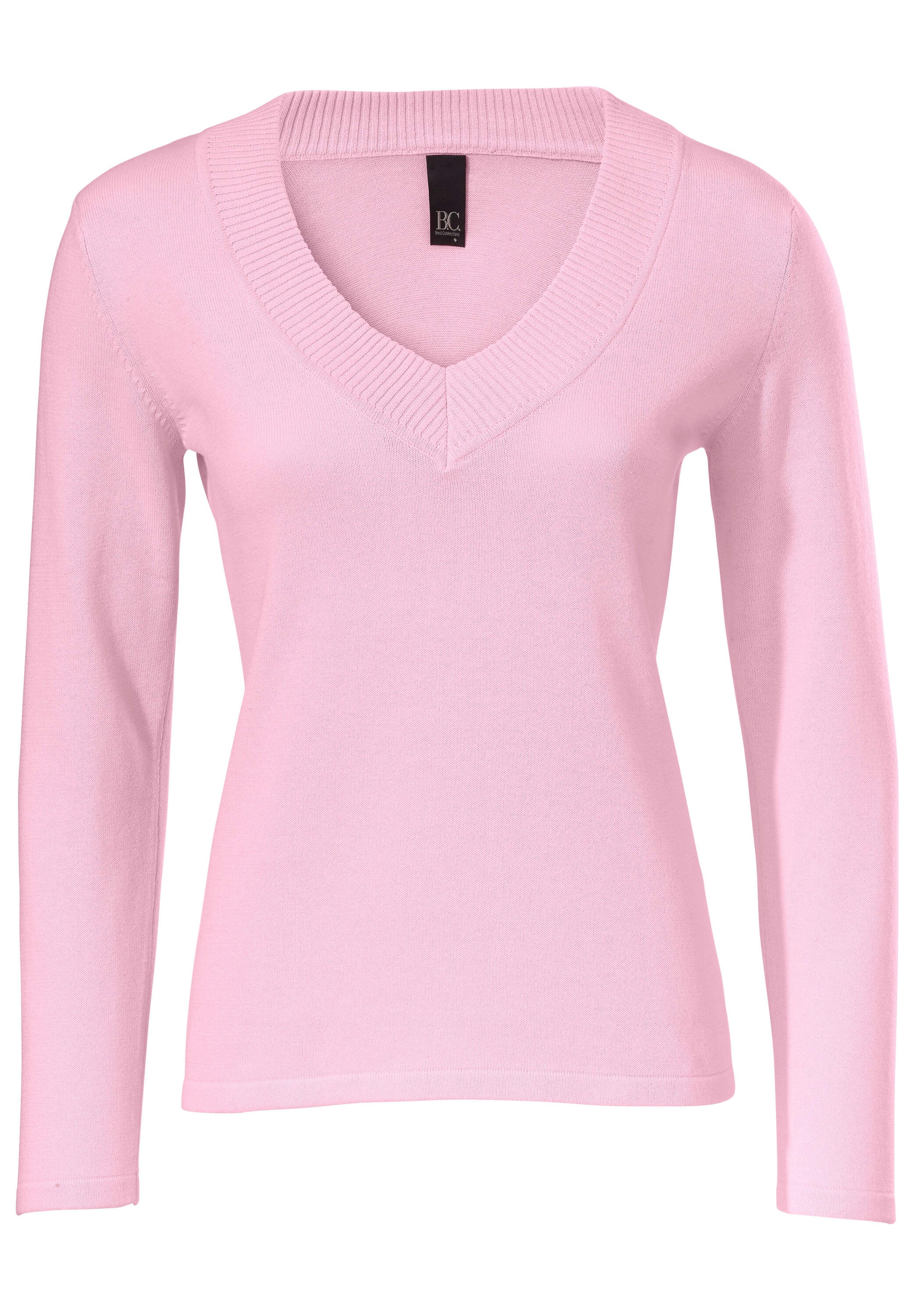 heine Strickpullover »V-Pullover V-Ausschnitt-Pullover aus reiner Baumwolle«