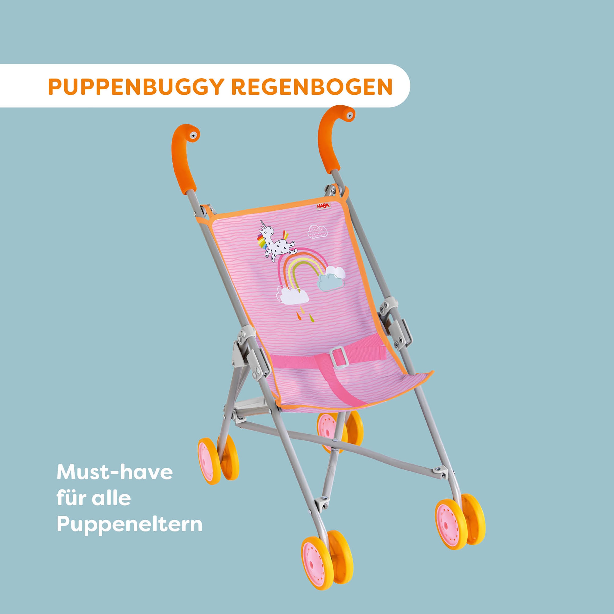 Haba Puppenbuggy »Regenbogen, rosa«