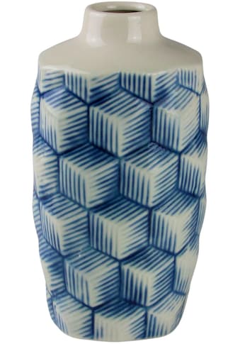 Dekovase »Raute, blau-weiß, Tischvase aus Keramik«, (1 St.)