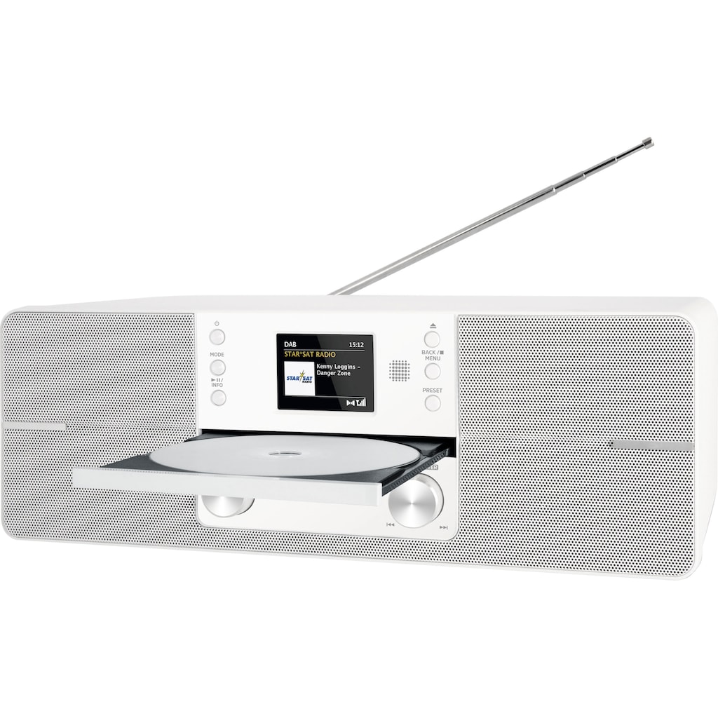 TechniSat Internet-Radio »DIGITRADIO 371 CD IR Stereoanlage-«, (Bluetooth-WLAN UKW mit RDS-Digitalradio (DAB+), mit DAB+, CD-Player, Bluetooth, Farbdisplay, USB