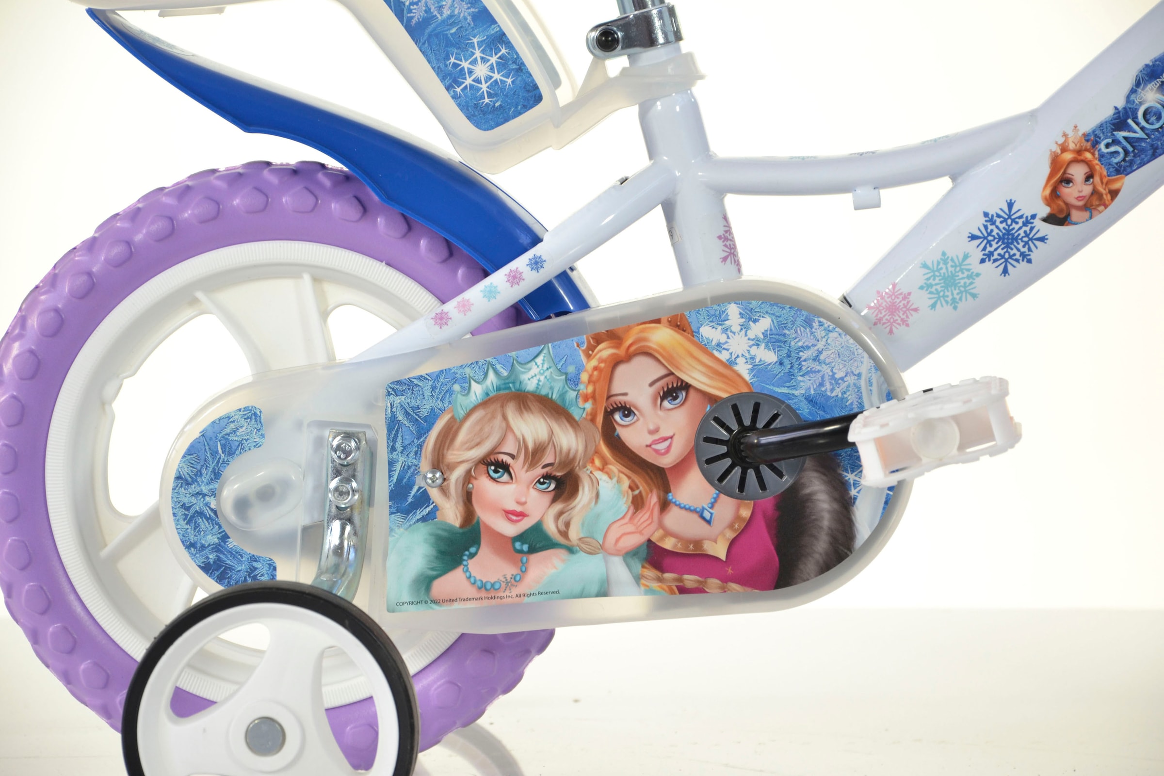 Dino Kinderfahrrad »Snow Queen Eiskönigin 12 Zoll«, 1 Gang, mit Stützrädern, Korb und Puppensitz