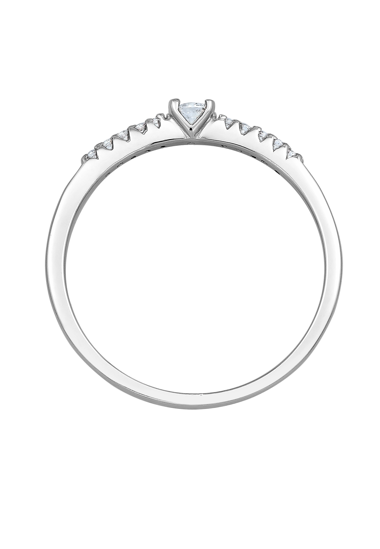 Elli DIAMONDS Verlobungsring »Ring Diamant Verlobung Hochzeit (0.11 ct) 585 Weißgold«