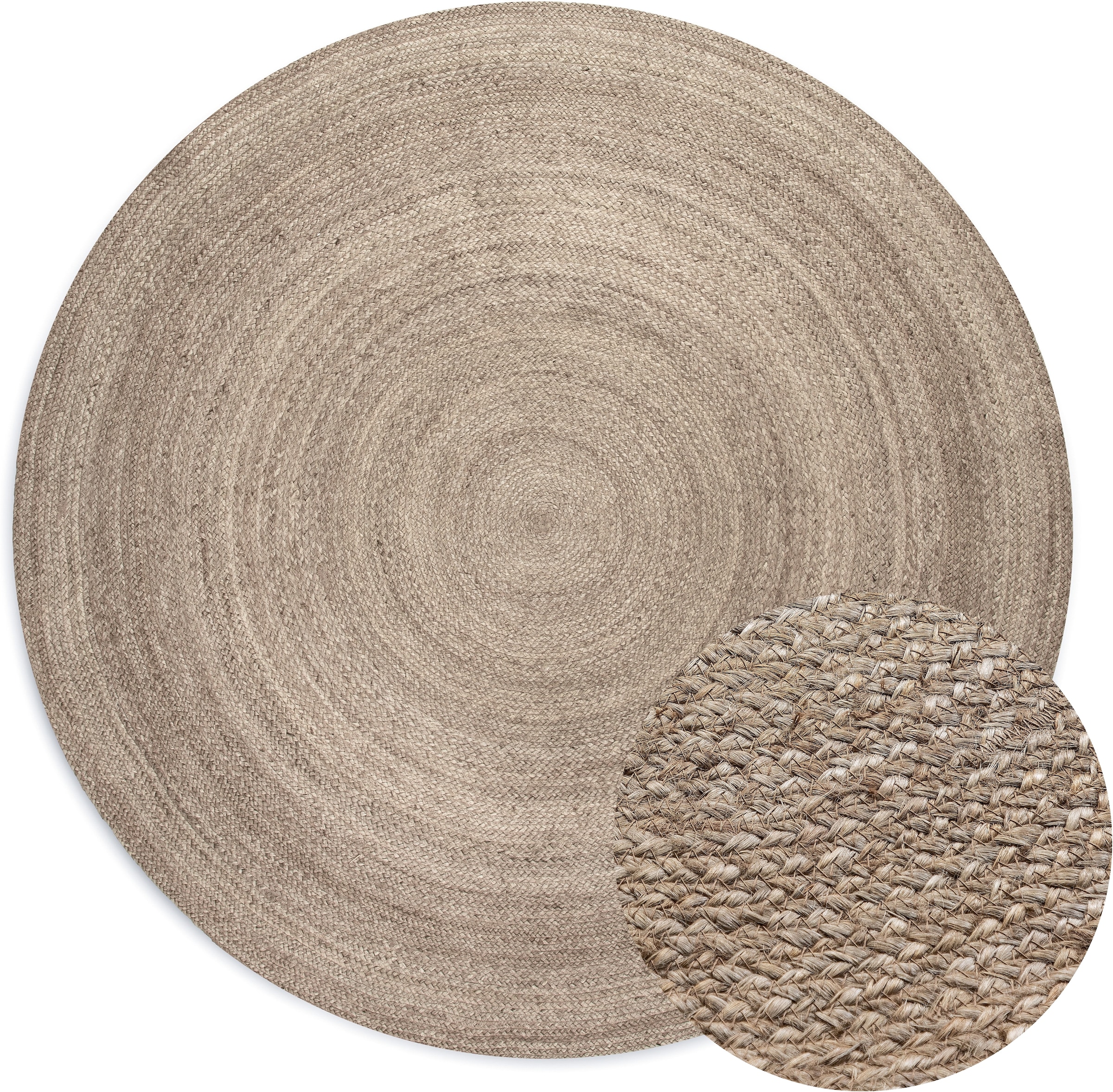HANSE Home Teppich »Rangpur Juteteppich, in rund und oval« oval 10 mm Höhe handgewebt, 100% Jute , Natur, Wohnzimmer, Flur, Boho, Skandi
