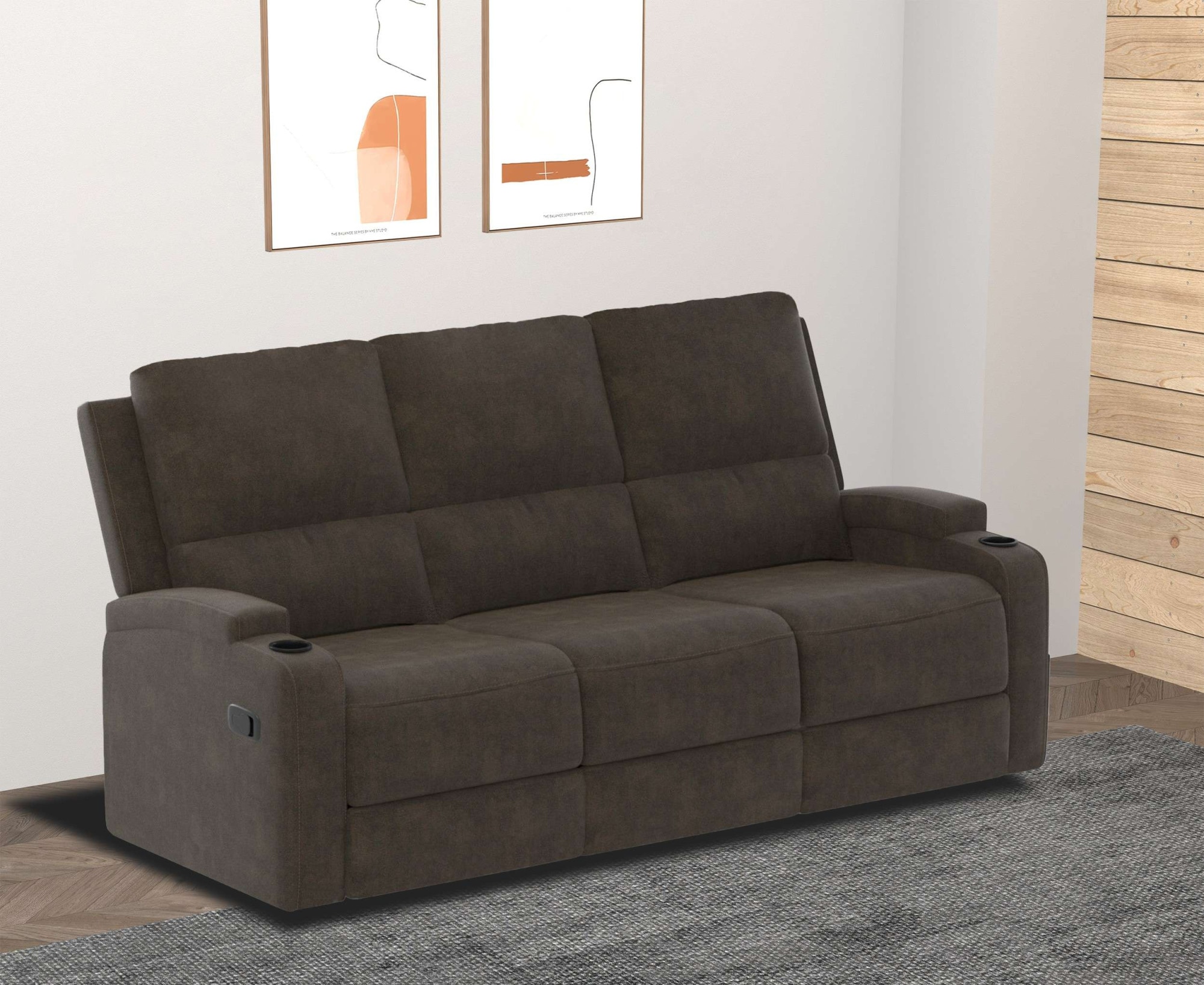 OTTO home 3-Sitzer »NAPORI Microfaser, Multimediasofa, Kinosessel XXL« Kinosofa mit 2 x Relaxfunktion und Getränkehalter
