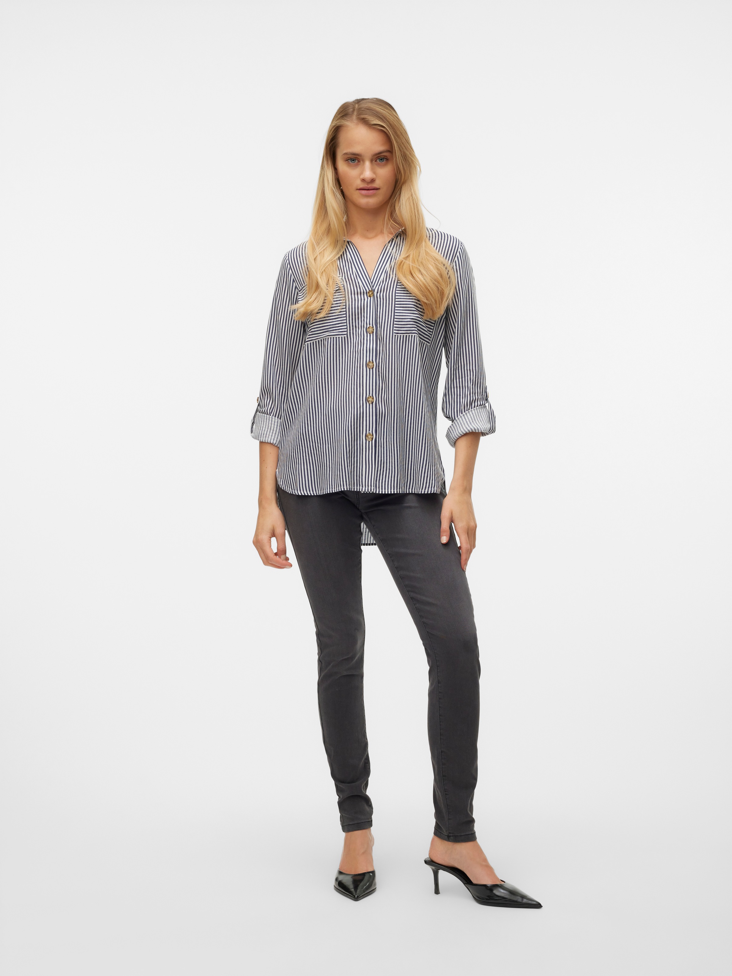 Vero Moda Hemdbluse »VMBUMPY L/S SHIRT NEW WVN GA NOOS« Viskose, regular fit