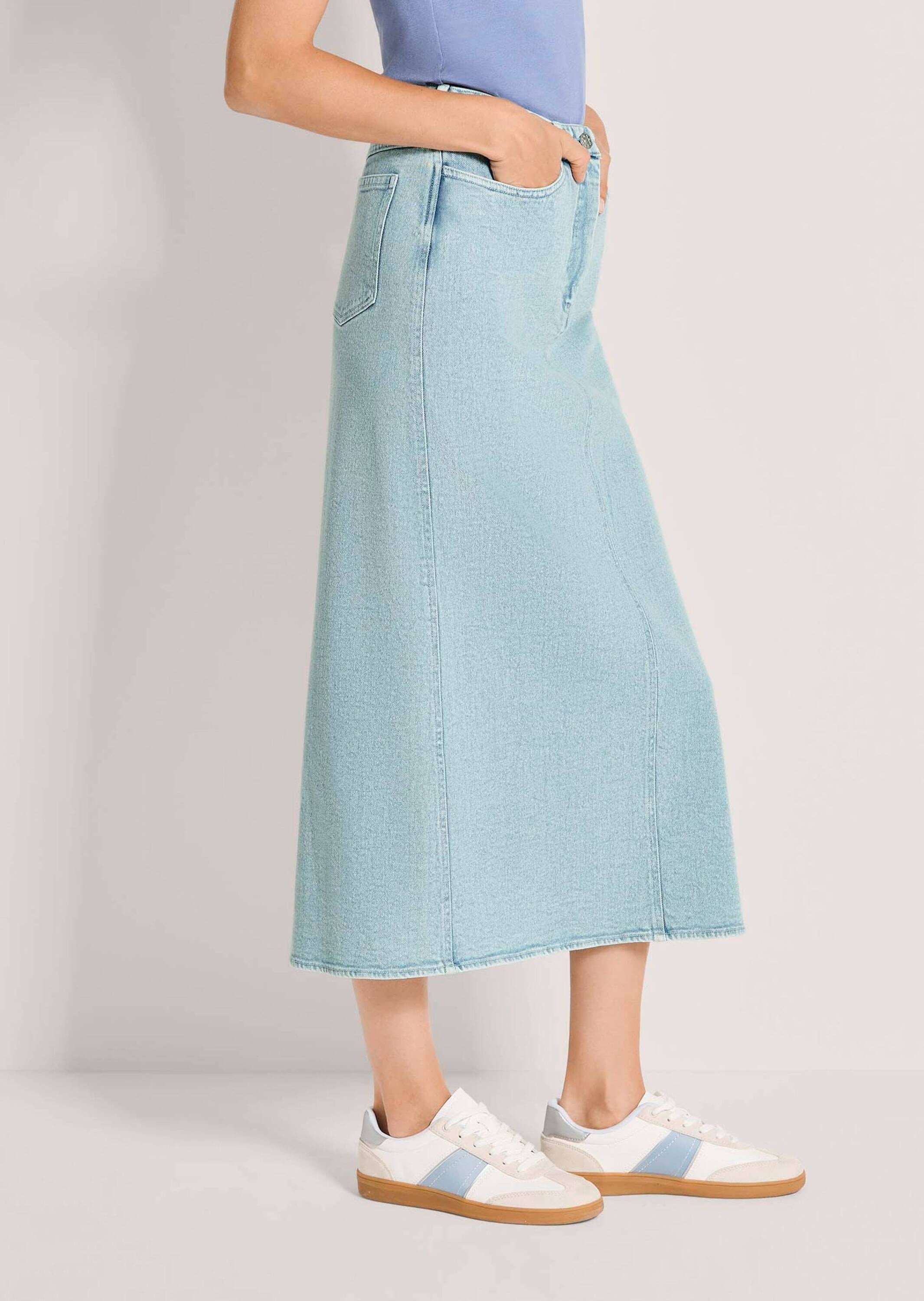 MADELEINE Regular-fit-Jeans »Jeansrock Midirock mit Formbund«