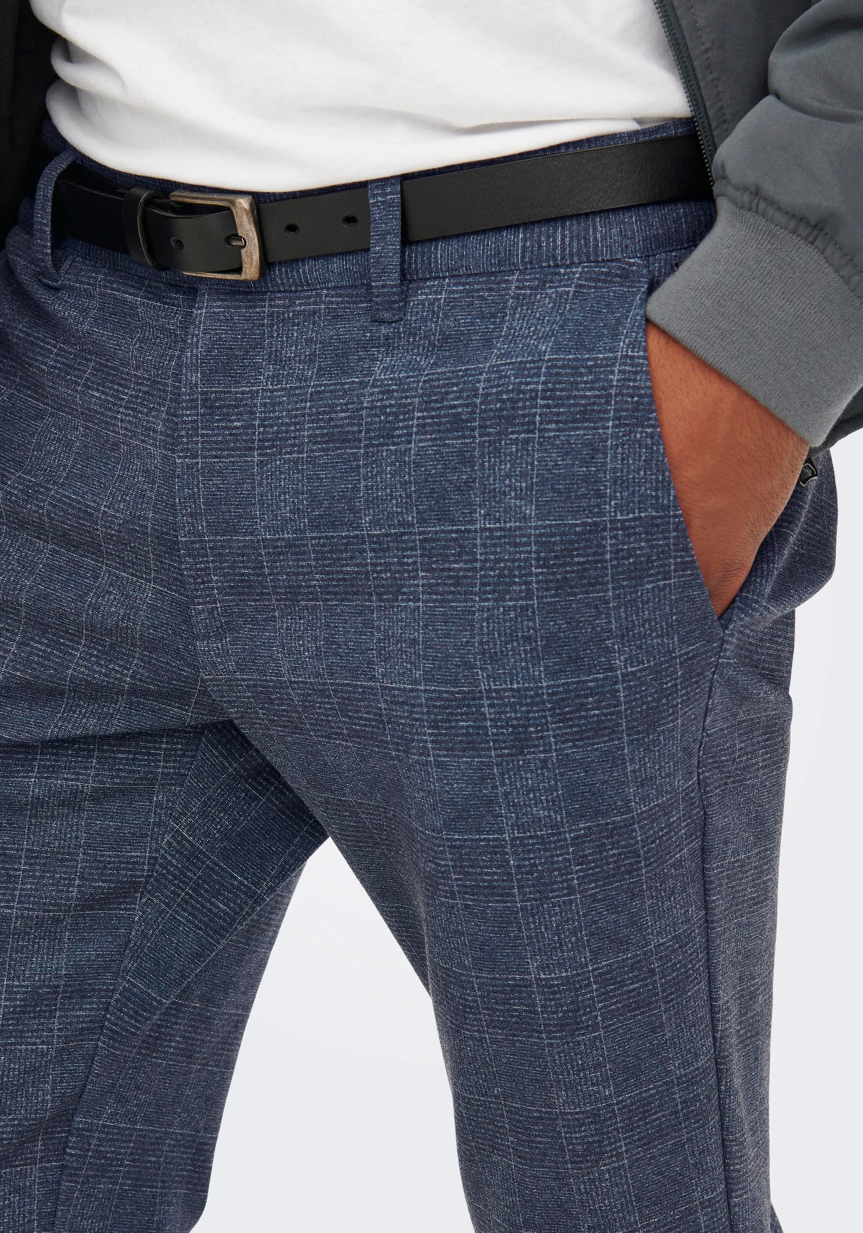 ONLY & SONS Chinohose »MARK CHECK PANTS«