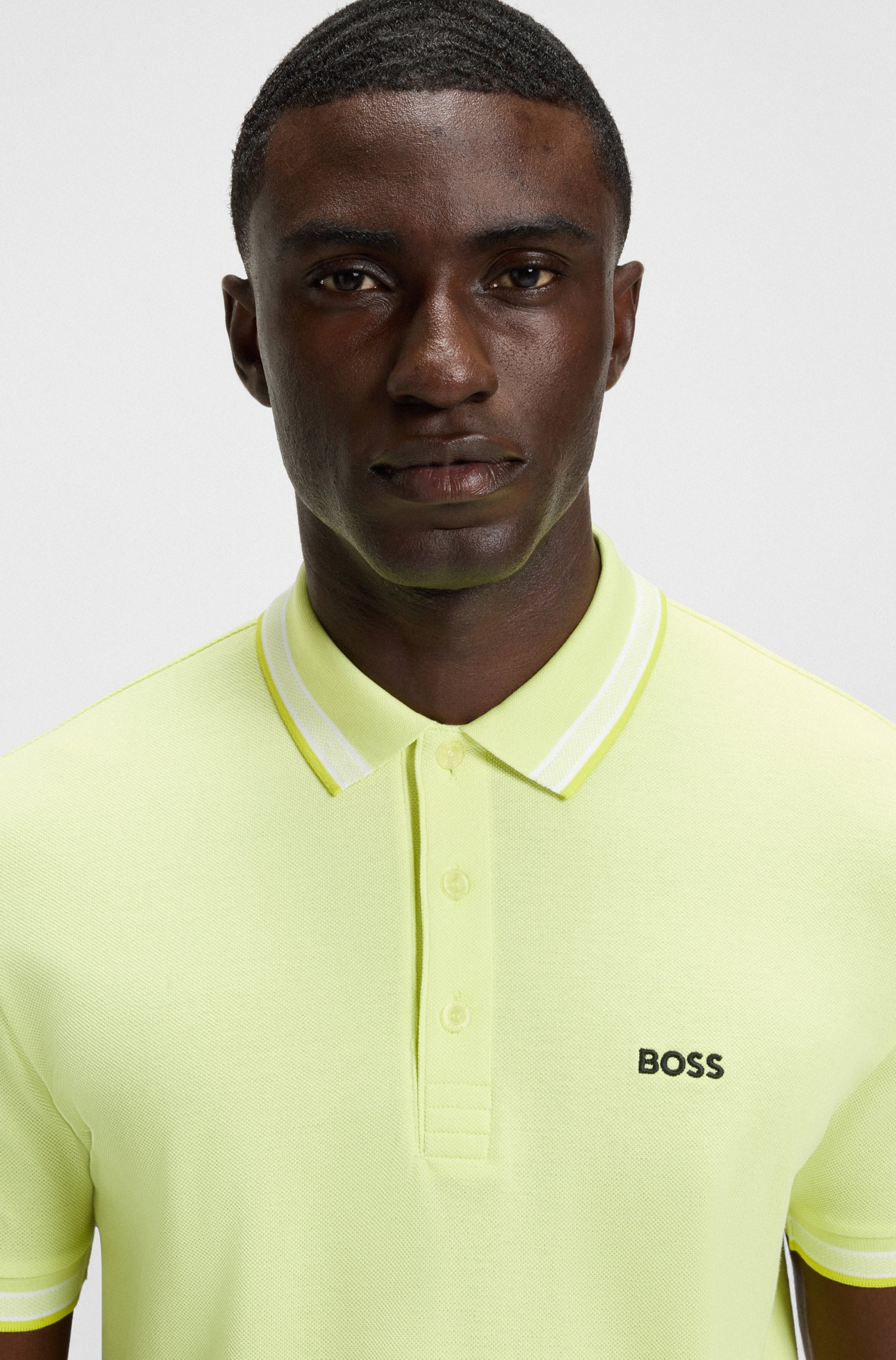 BOSS GREEN Poloshirt »Paddy«, mit kontrastfarbenen Streifen am Kragen