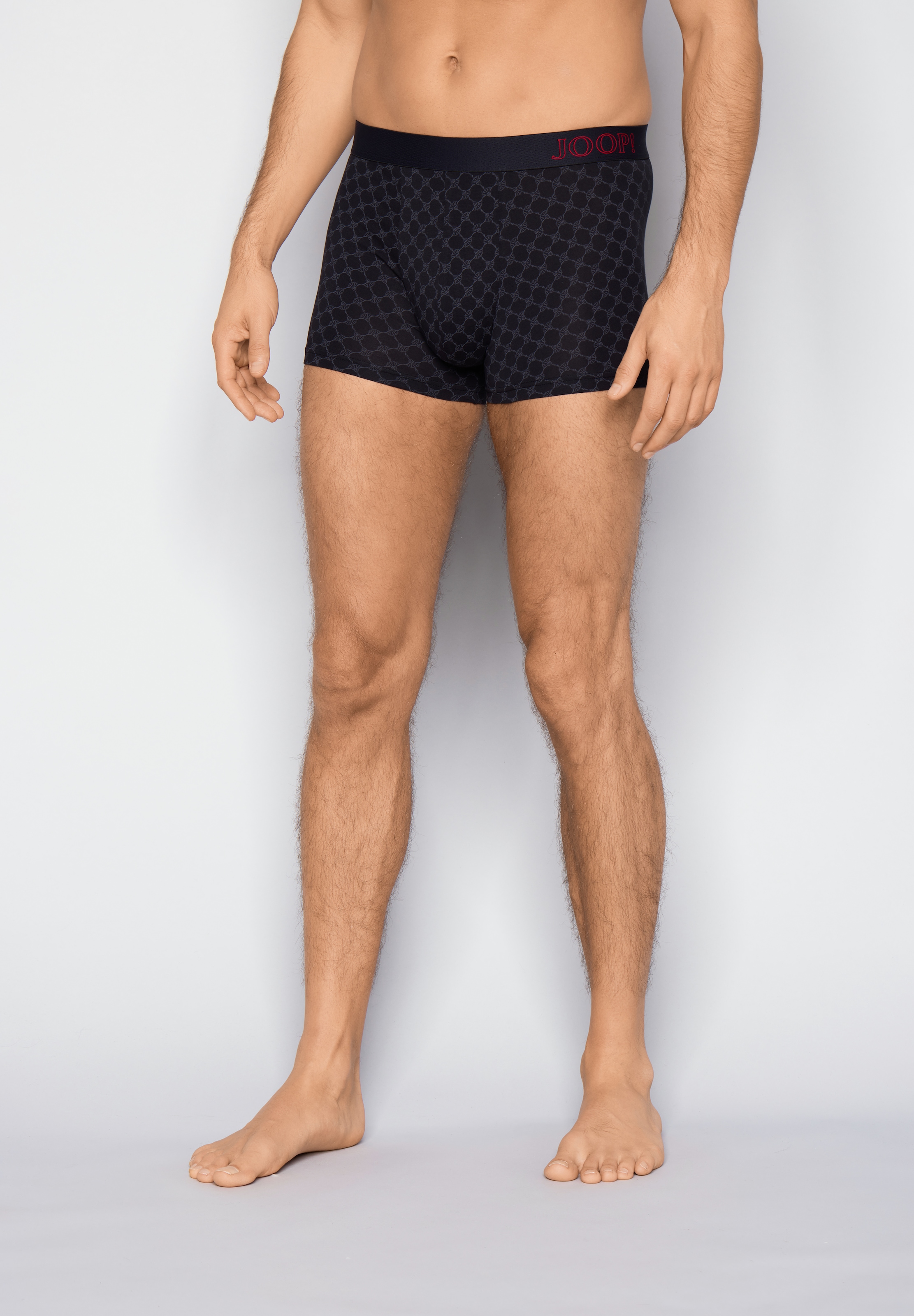 JOOP! Boxershorts »Everyday« 3er Pack,  ohne Eingriffe, Cornflower-Design, elastischer Logobund