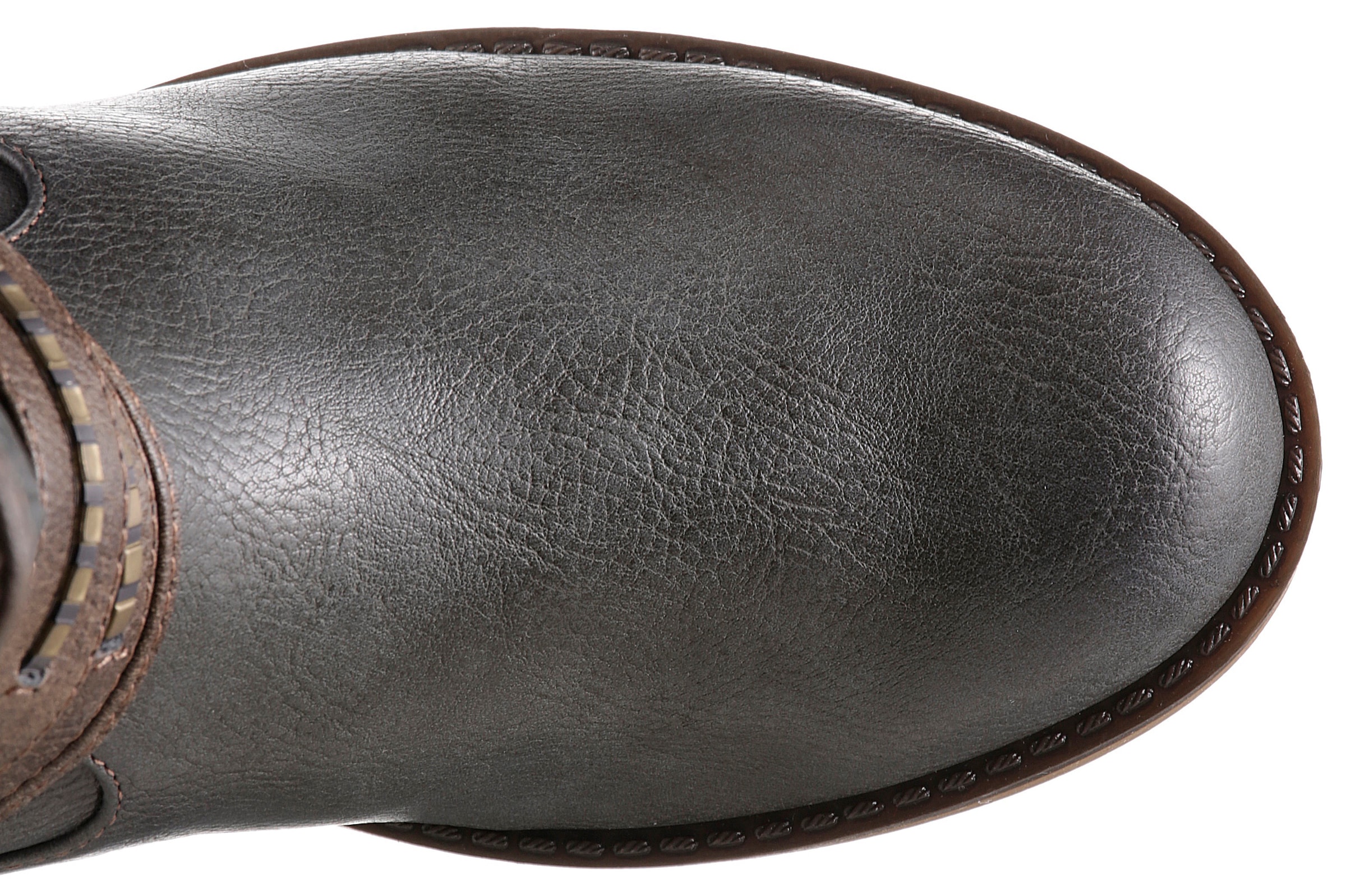Mustang Shoes Winterstiefel, Stiefelette, Winterboots mit Zierschnallen am slouchy Schaft