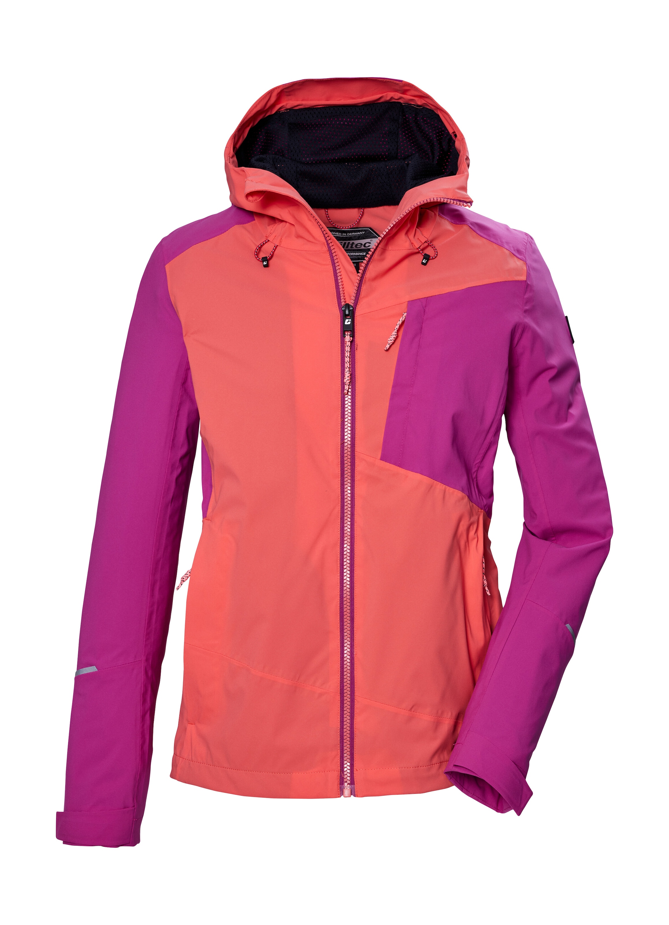 Killtec Outdoorjacke »KOS 83 WMN JCKT«, Damenjacke: Colourblock, wasserdicht, atmungsaktiv, PFAS-frei
