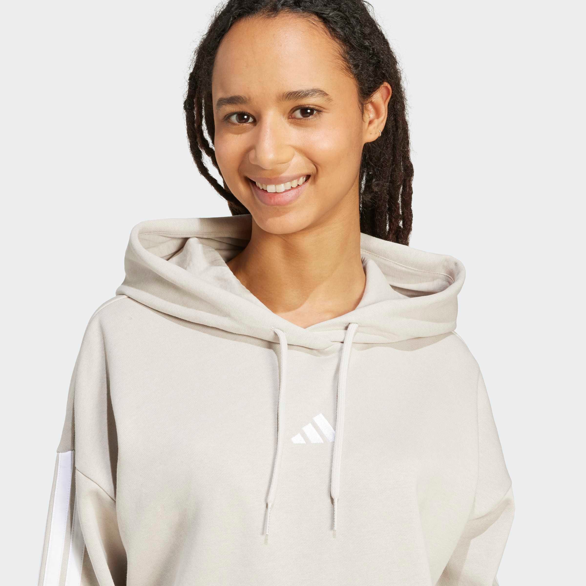 adidas Sportswear Kapuzensweatshirt »ESSENTIALS 3-STREIFEN FLEECE HOODIE«
