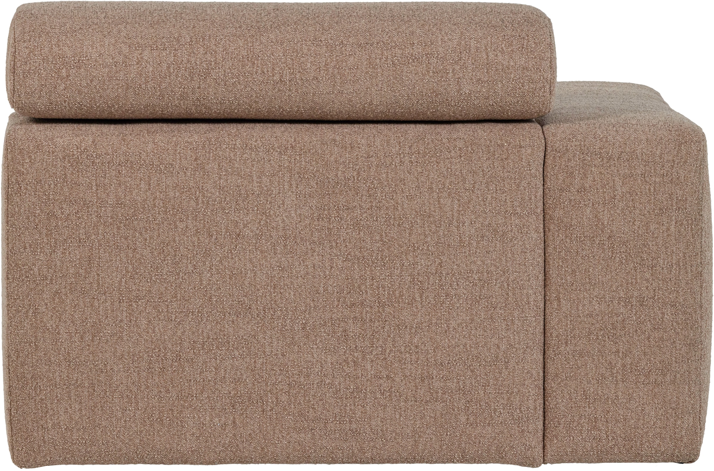 WOOOD Sessel »Novi mit Bezug und verstellbarer Nackenstütze B 109 x T 113 x H 86 cm« Tragkraft 120 kg, Kliksystem für Elementen-Kombination, Rilo-Bouclé