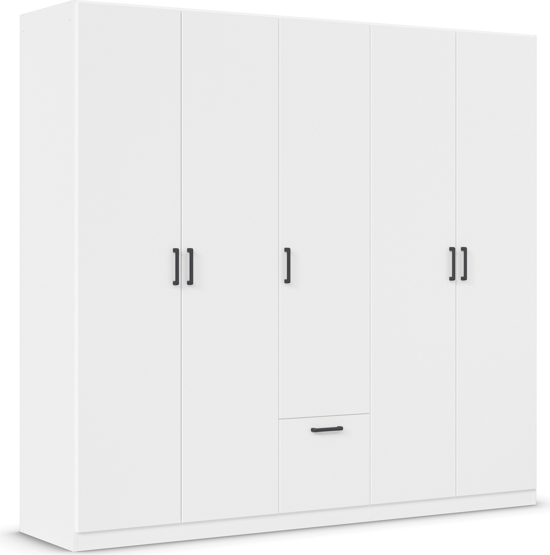 rauch Drehtürenschrank »Kleiderschrank Schrank Garderobe Wäscheschrank BARI«, mit Schubasten mittig, moderner Griff in Graumetallic MADE IN GERMANY