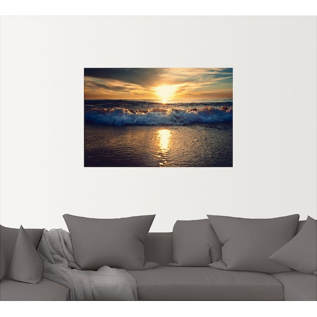 online Meer«, Poster Alubild, versch. oder Artland in Leinwandbild, St.), als Gewässer, (1 bei Größen Wandaufkleber »Sonnenuntergang am OTTO Wandbild