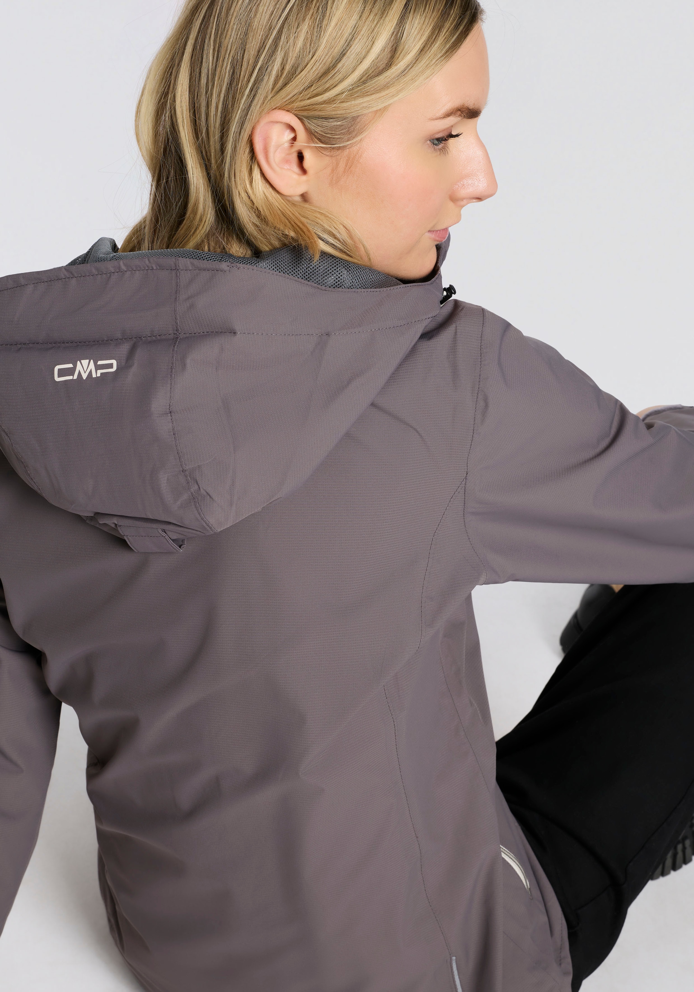 CMP Regenjacke mit Kapuze für Wandern und Outdoor-Aktivitäten, winddicht, wasserdicht