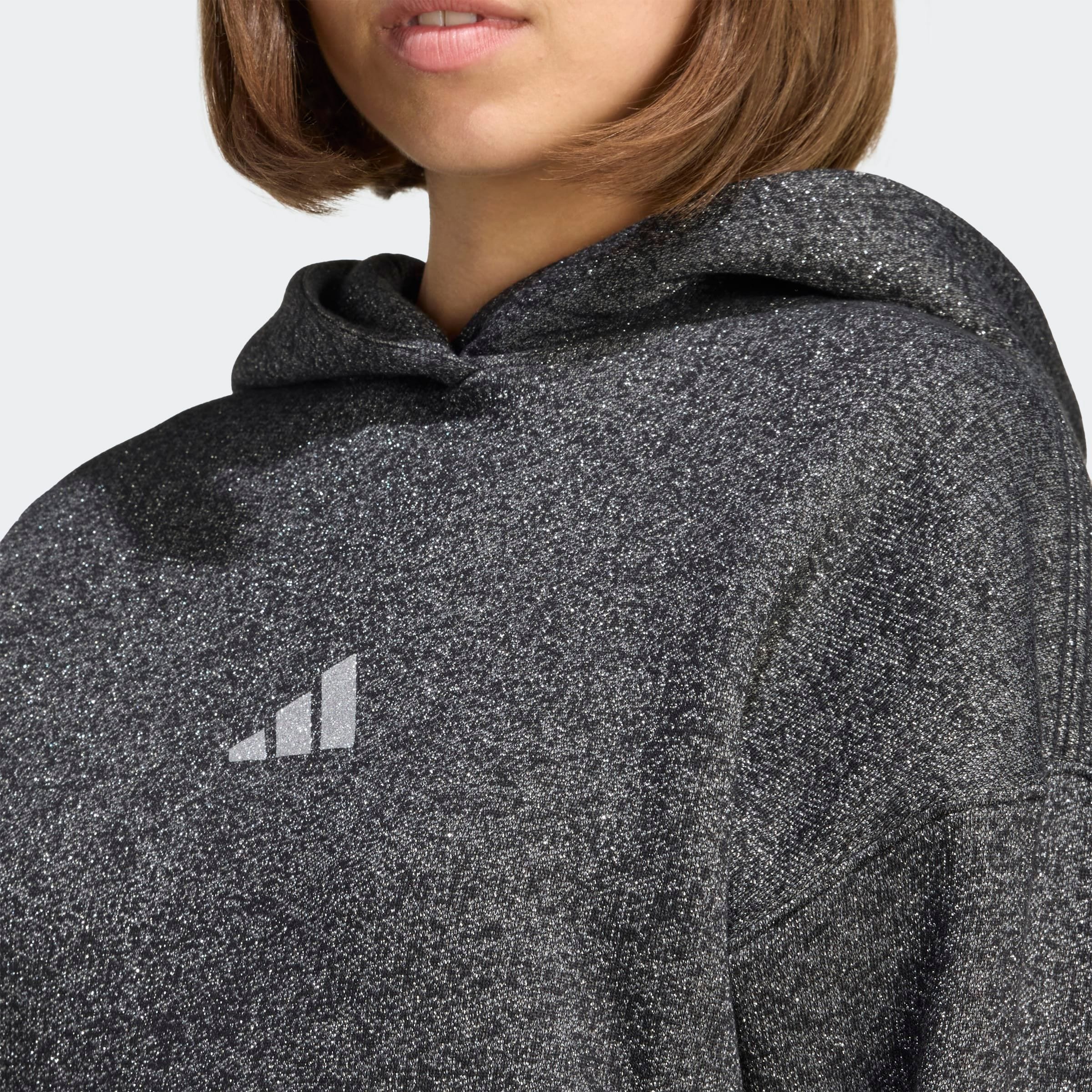 adidas Sportswear Kapuzensweatshirt »ALL SZN HOLIDAY GLITTER FLEECE LOOSE HOODIE«
