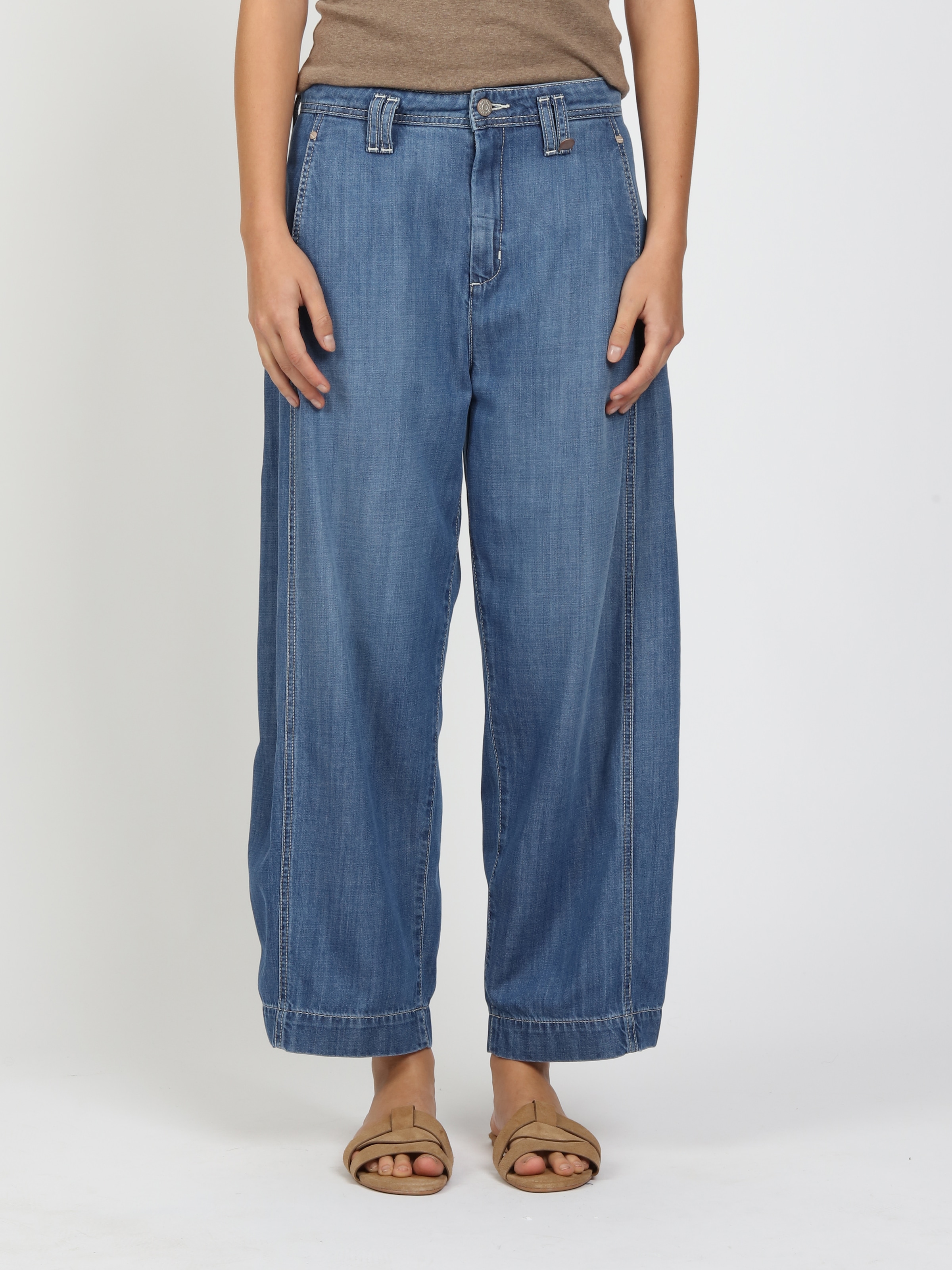 GANG Loose-fit-Jeans »94SINA CHINO« Light Denim, Barrel Fit