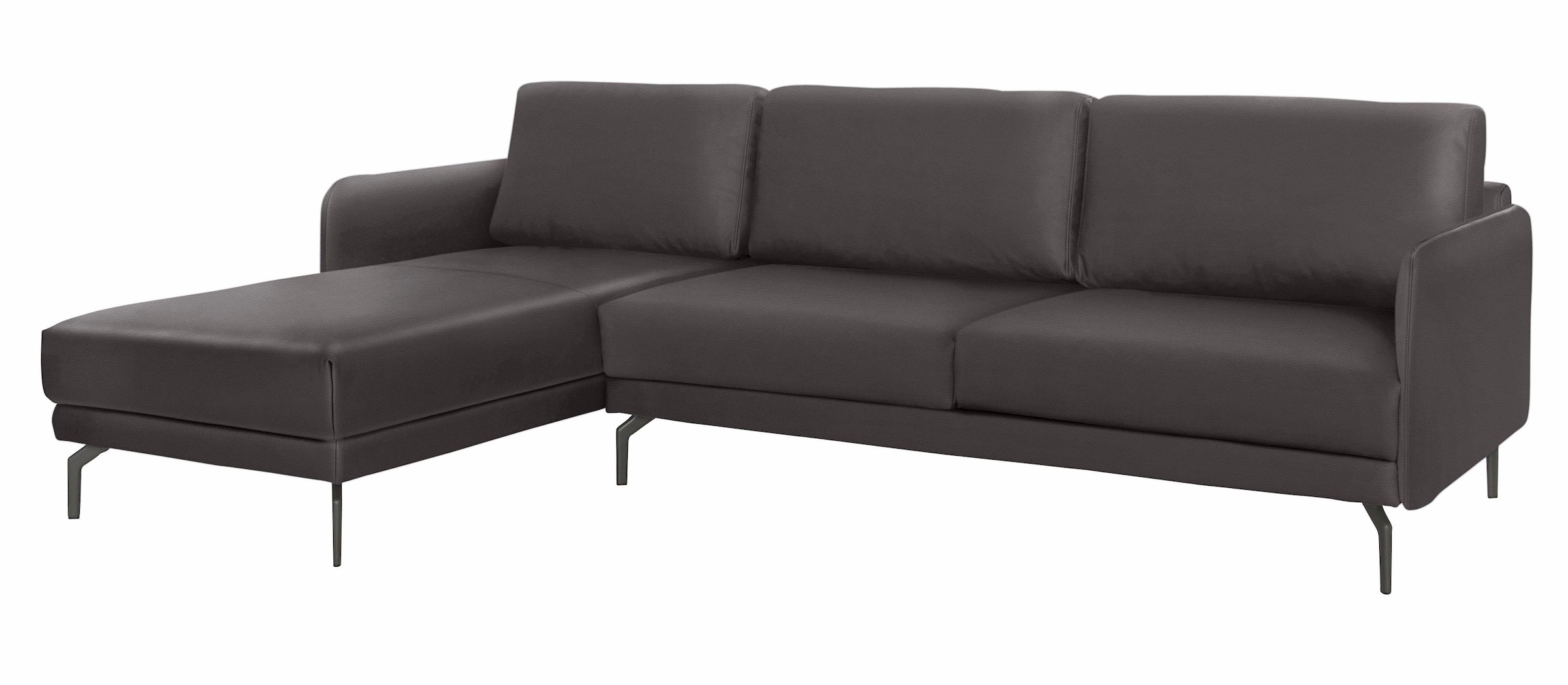hülsta sofa Ecksofa Armlehne sehr Breite kaufen schmal, 234 Alugussfüße online in cm, umbragrau »hs.450«