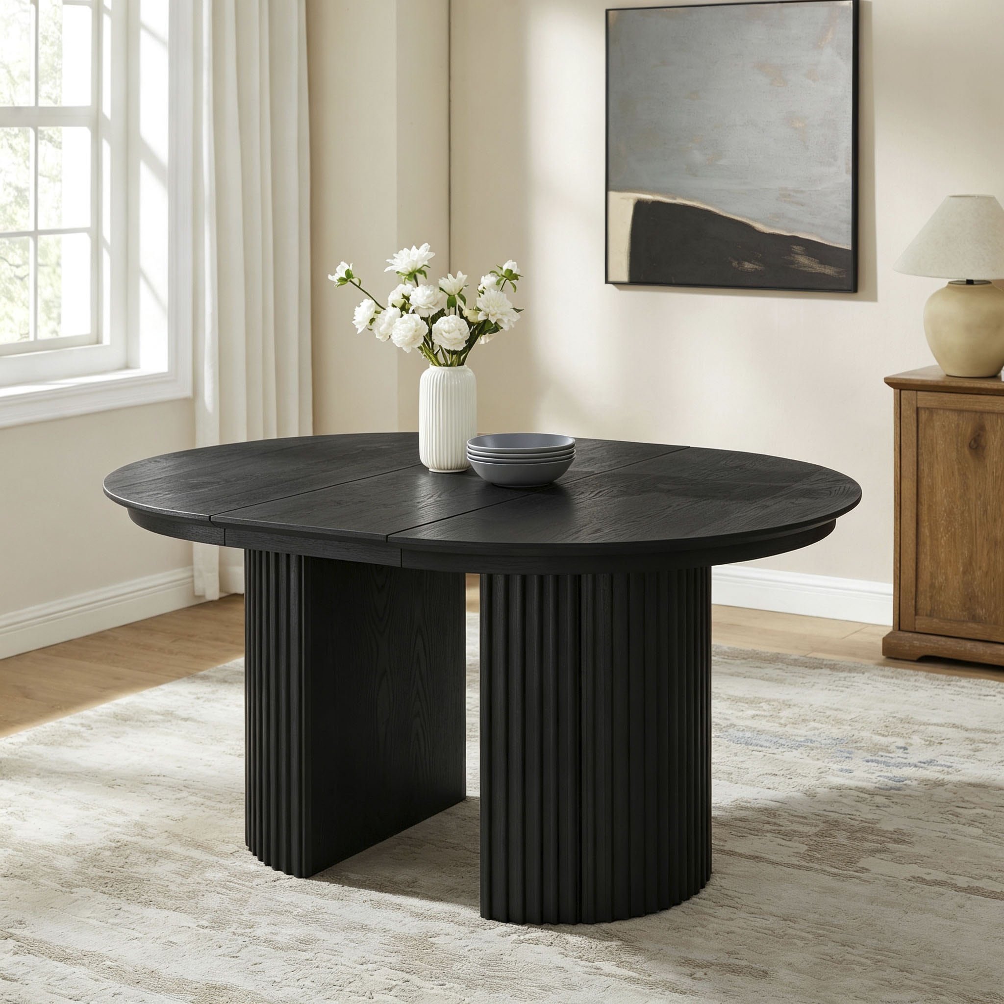 OTTO home Esstisch »Clozie« Design-Esstisch in Schwarz mit cleverem Stauraum & Ausziehfunktion