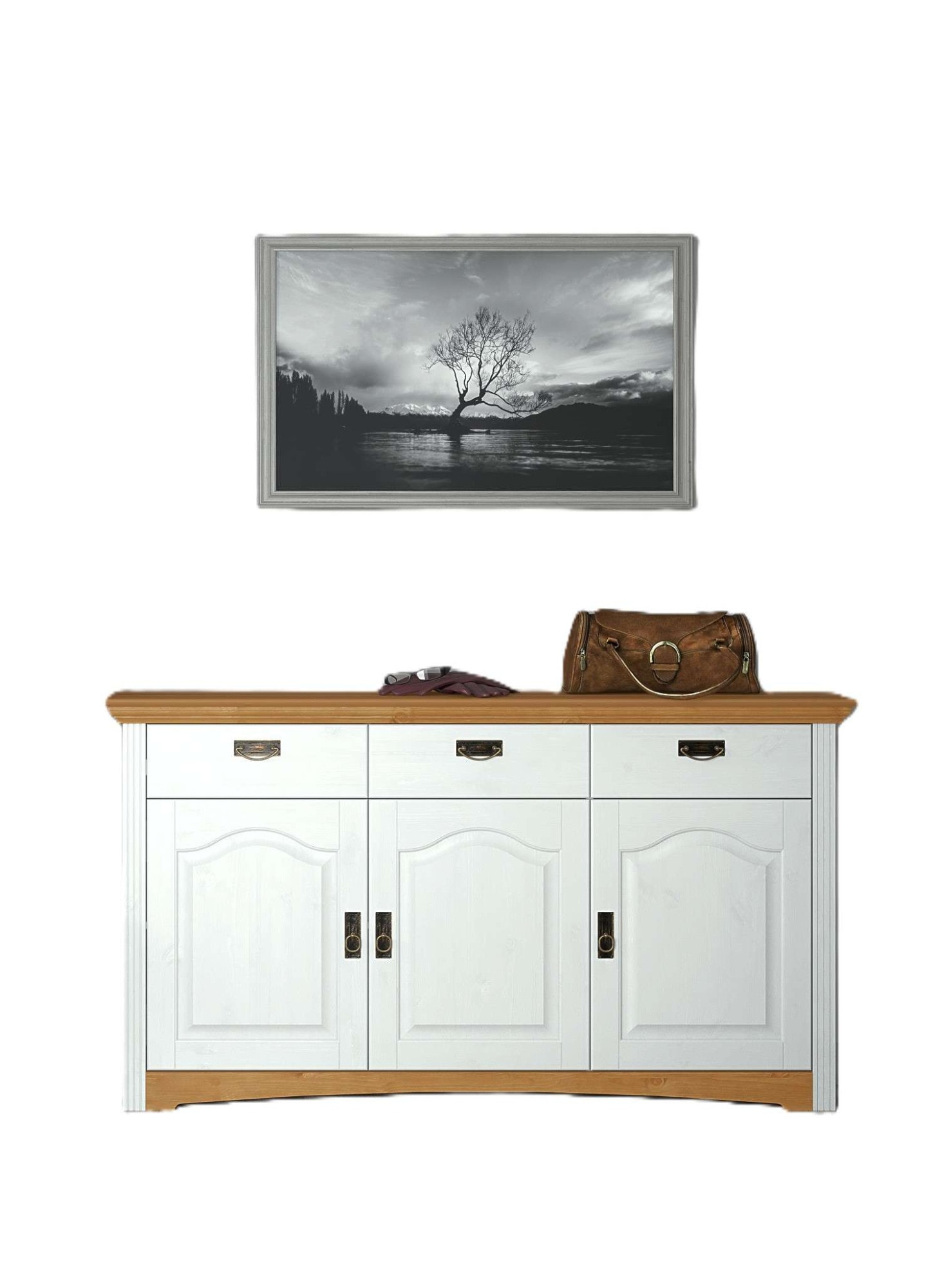 OTTO home Kommode »Konrad« aus massiver Kiefer, Breite 156 cm, mit Schubladen, FSC®