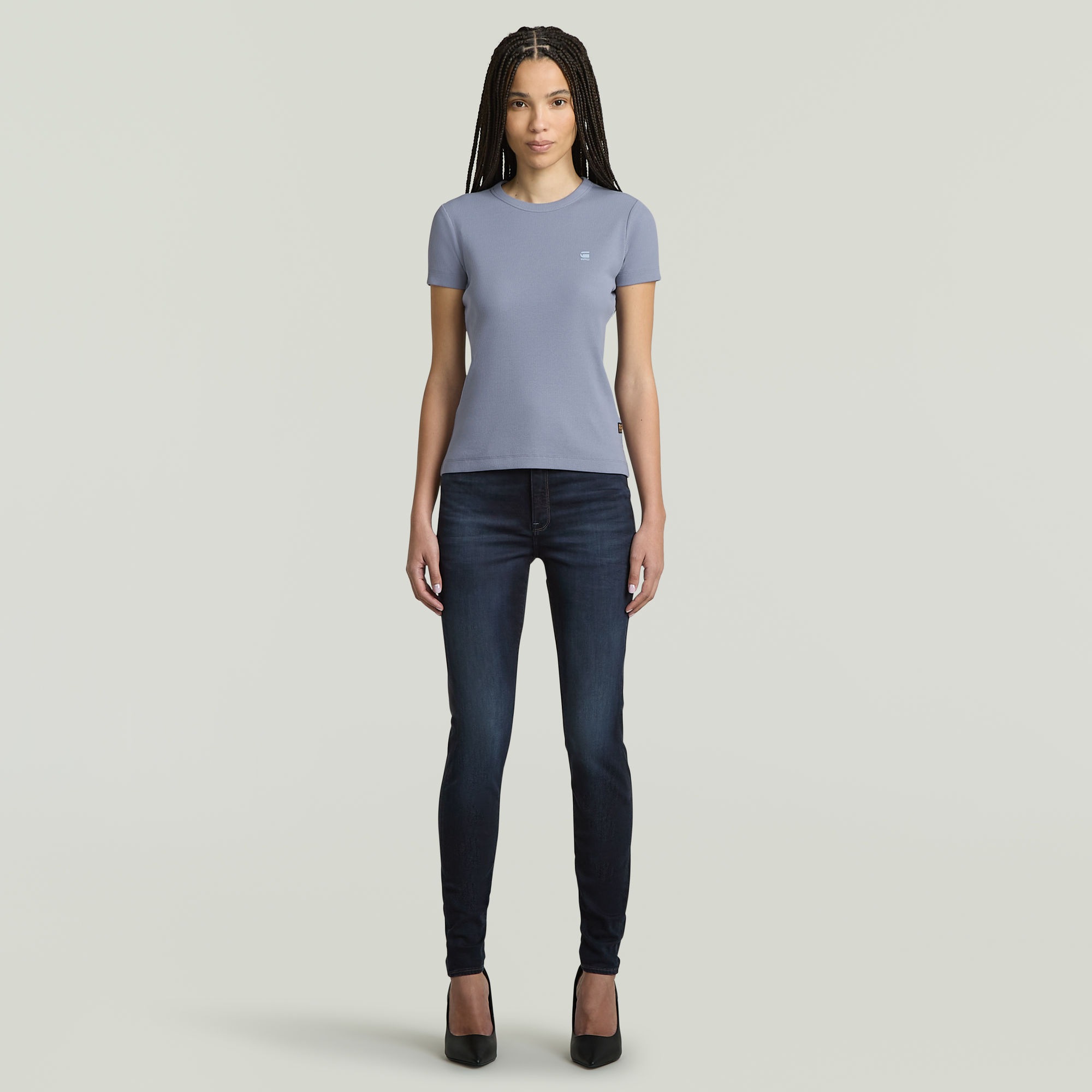 G-STAR T-Shirt »Rib Cap Sleeve«, aus Rippjersey