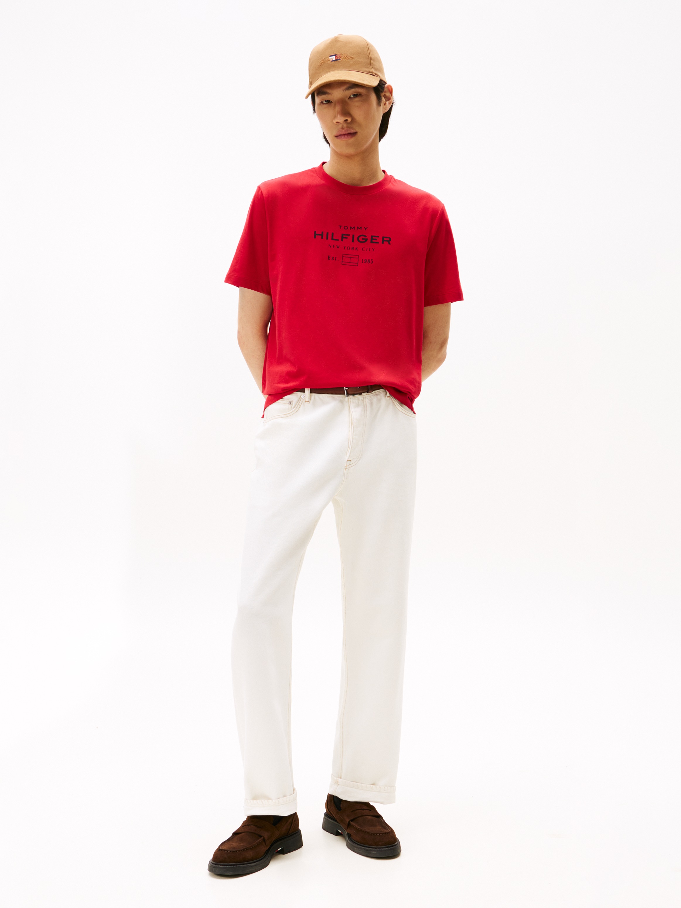 Tommy Hilfiger T-Shirt »HILFIGER STACK GRAPHIC TEE«, Regular fit mit Rundhalsausschnitt